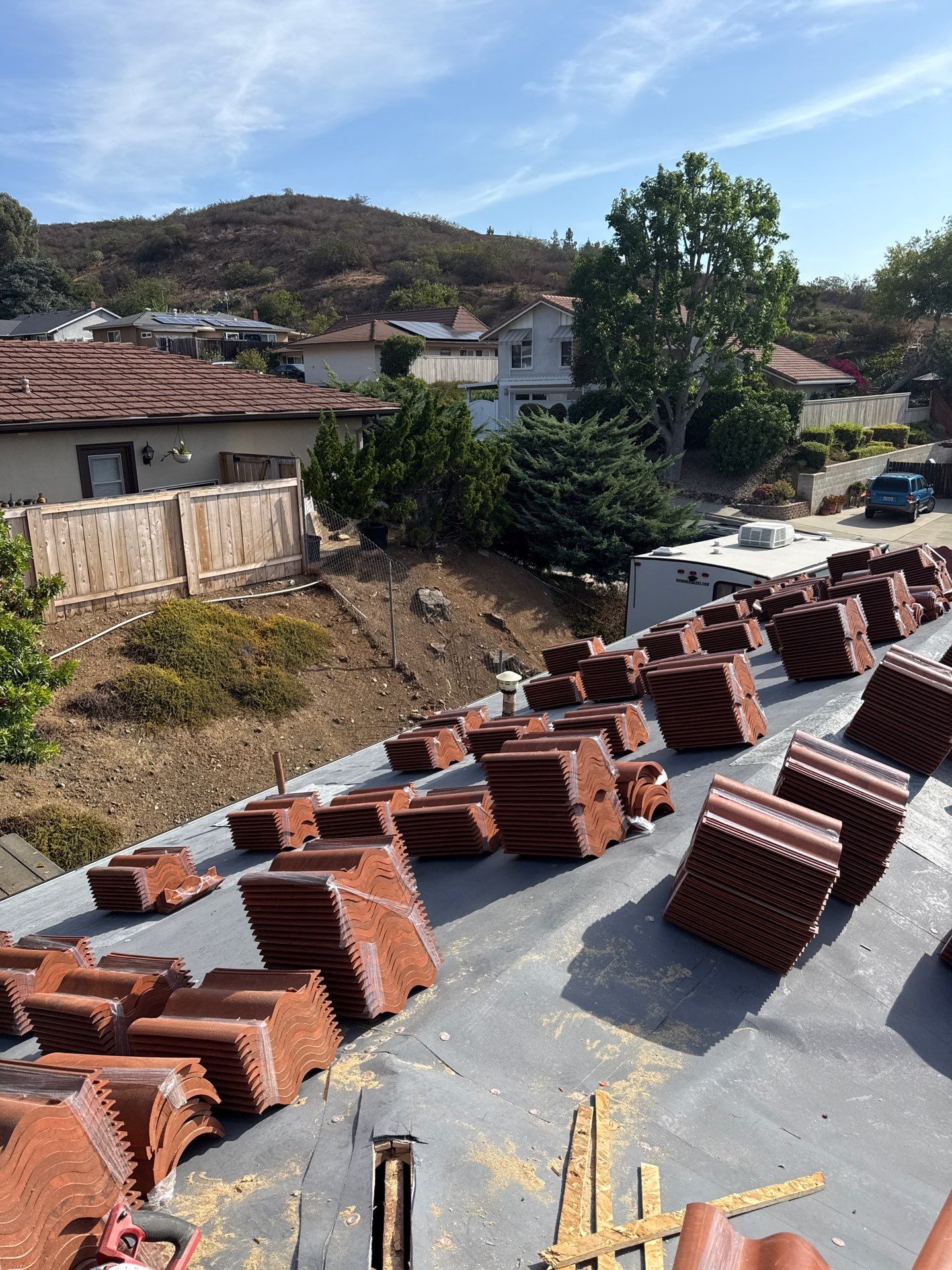 Brava Spanish Barrel Tile Roof Replacement in San Diego by Reliable Roofing San Diego Inc.