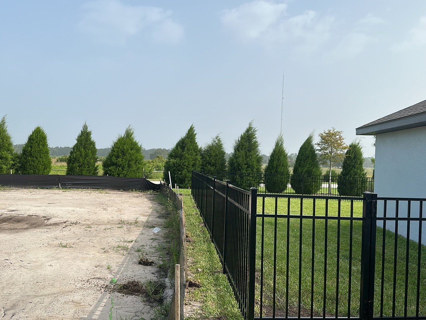 Aluminum Fence Installation using Black 3 Rail Aluminum Fence by Asap fence and gates, LLC