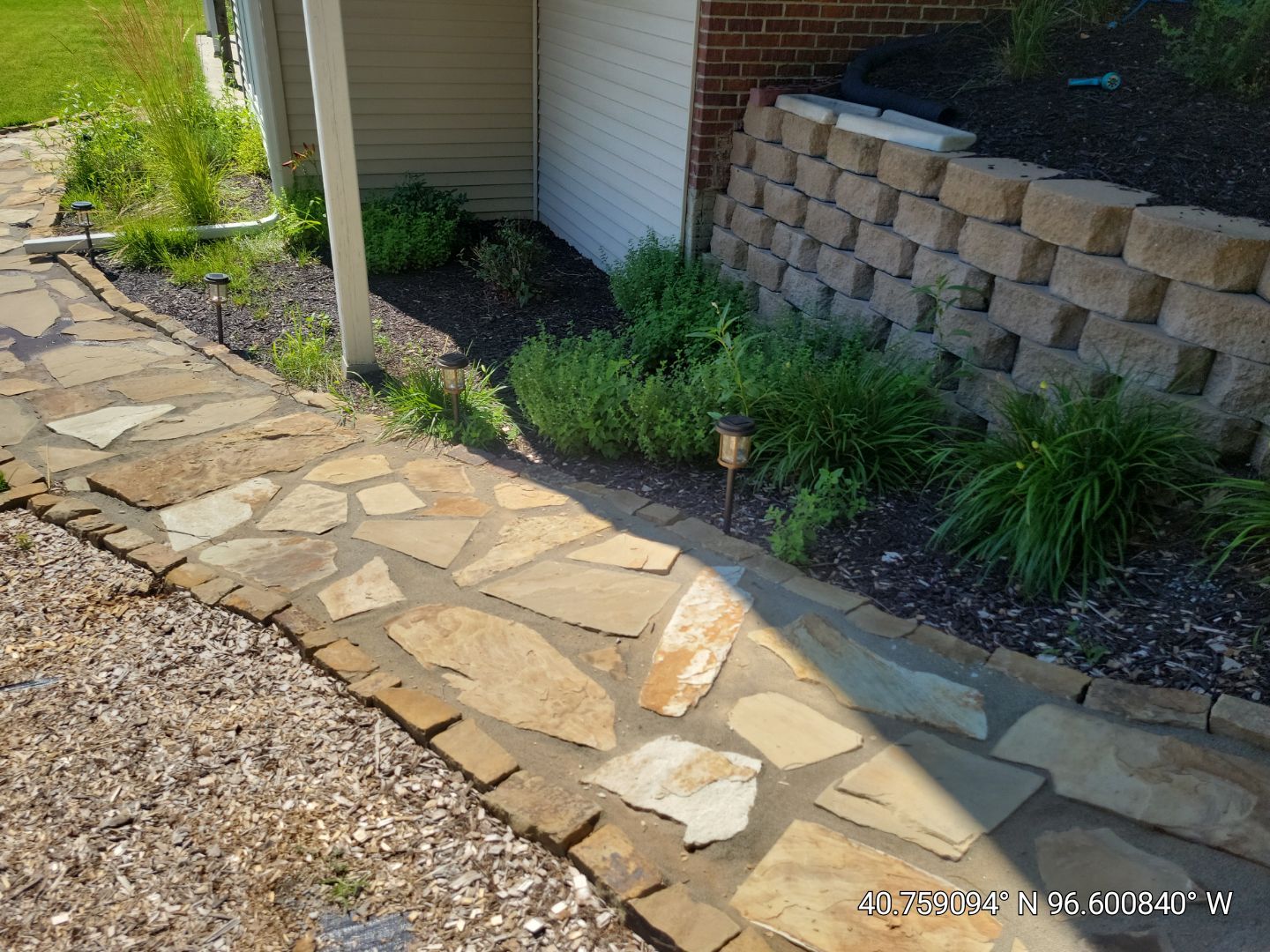 Updated Stone Stepper Path by New Horizon Landscapes