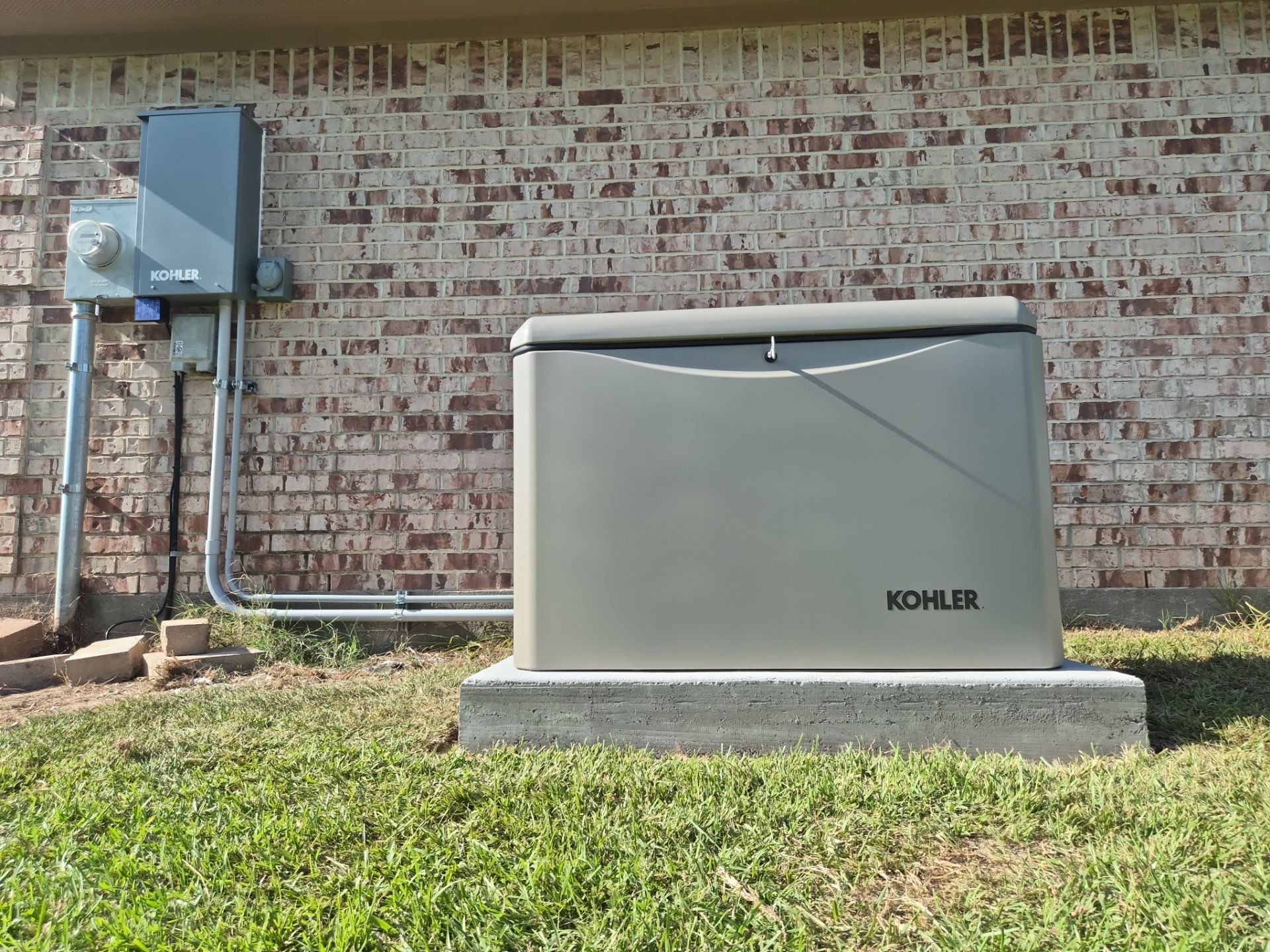 Kohler Standby Generator Installation with Propane Connection in Cleveland, Texas by GenTex Elite Services