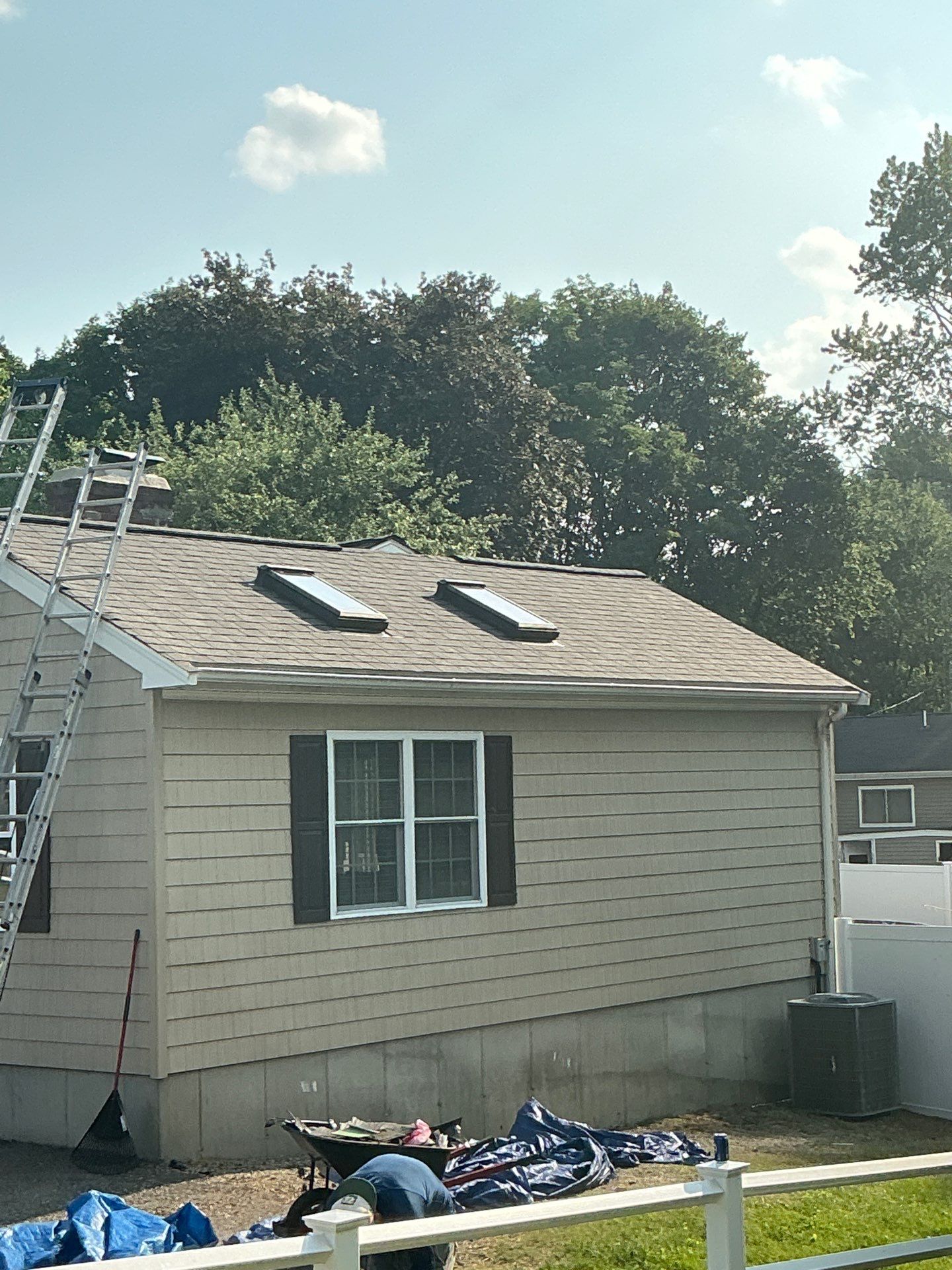 Full Roof Replacement & Chimney Repair – Onyx Black, MA by Mighty Dog Roofing of Greater Middlesex County