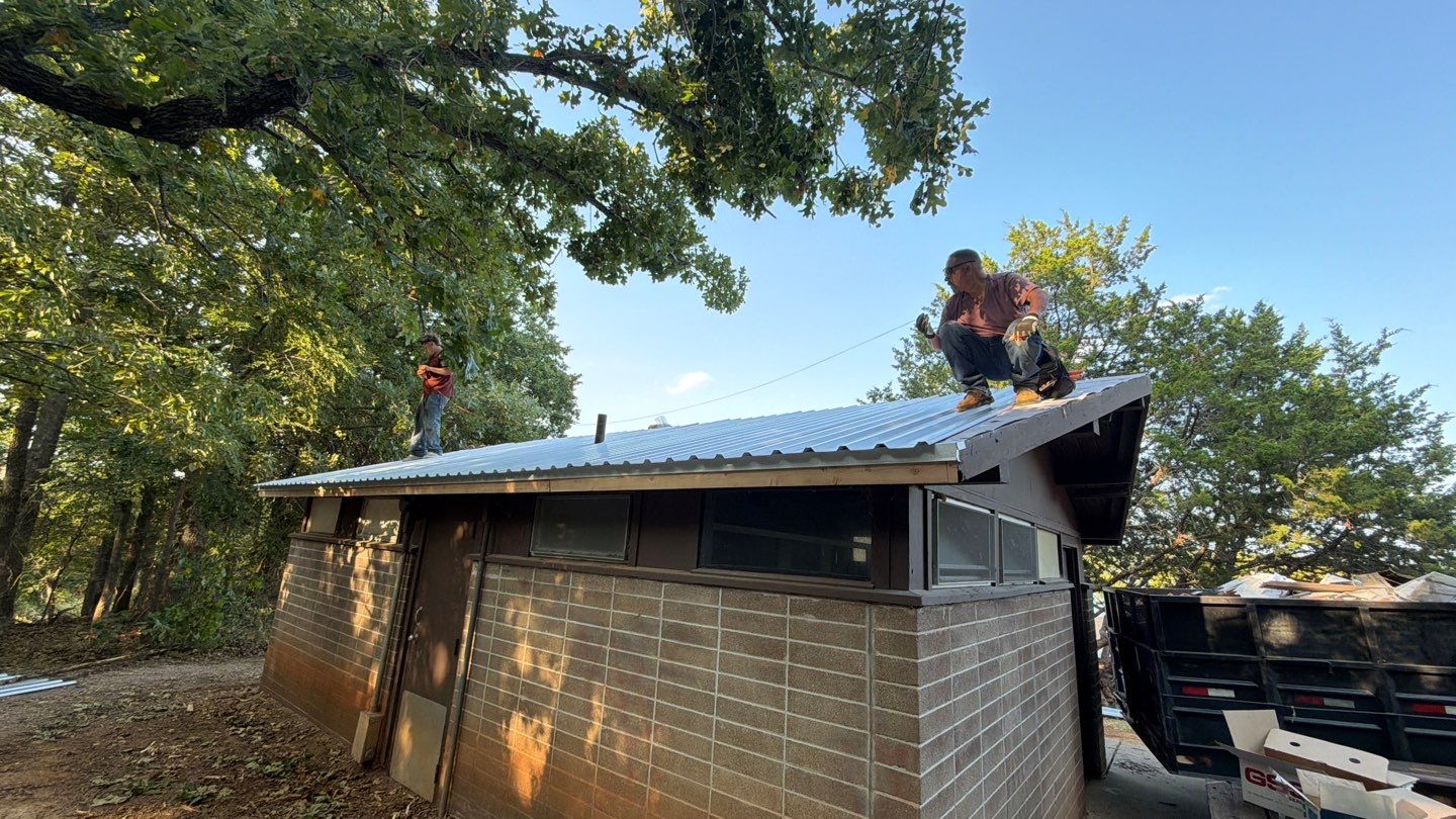 Metal Roof Replacement for Public Park Facility in Sulphur by BANA Roofing and Solar Supply