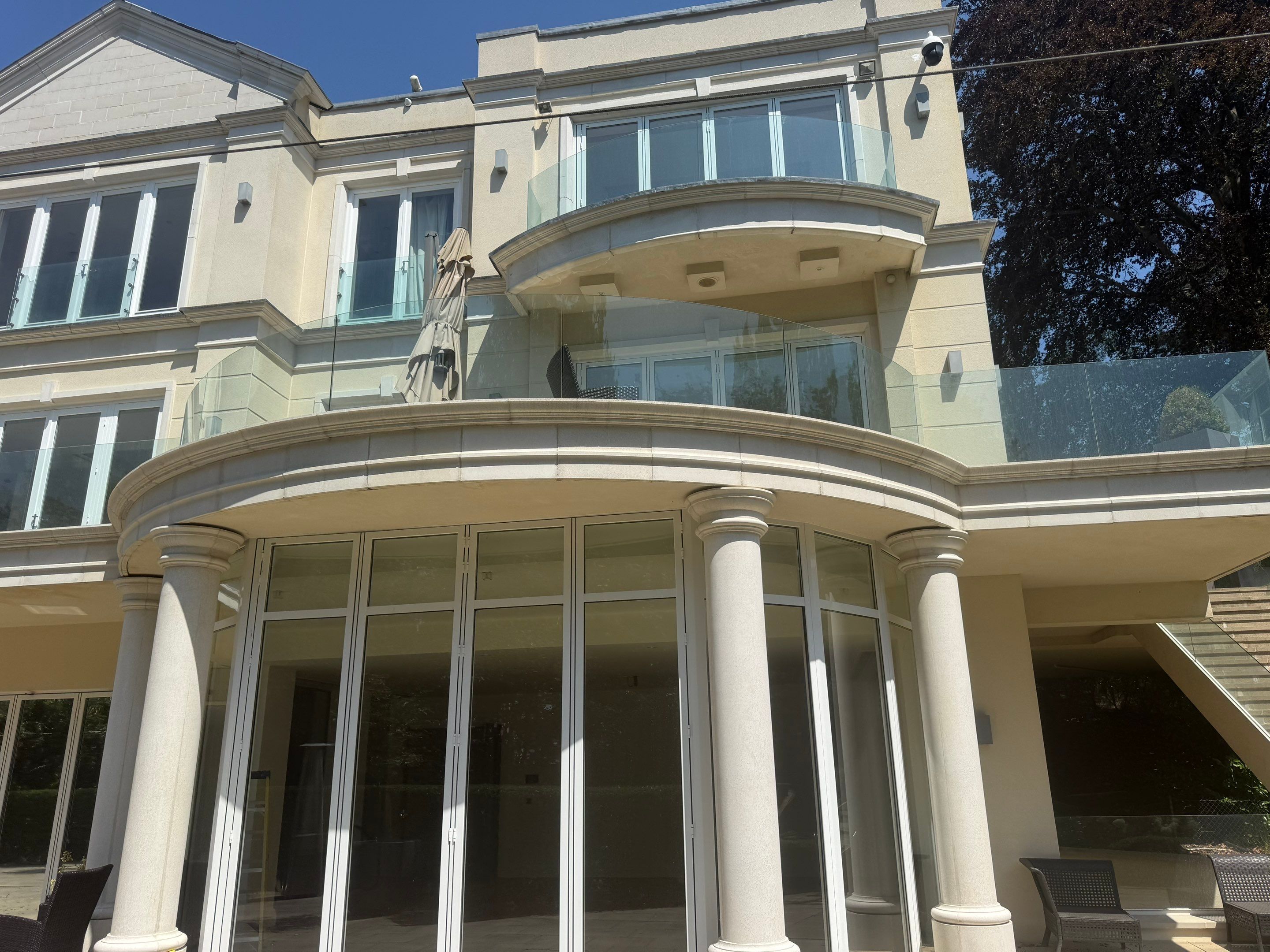 Full Exterior Cleaning of a Neoclassical Estate in Weybridge by Ges Exterior Cleaning ltd
