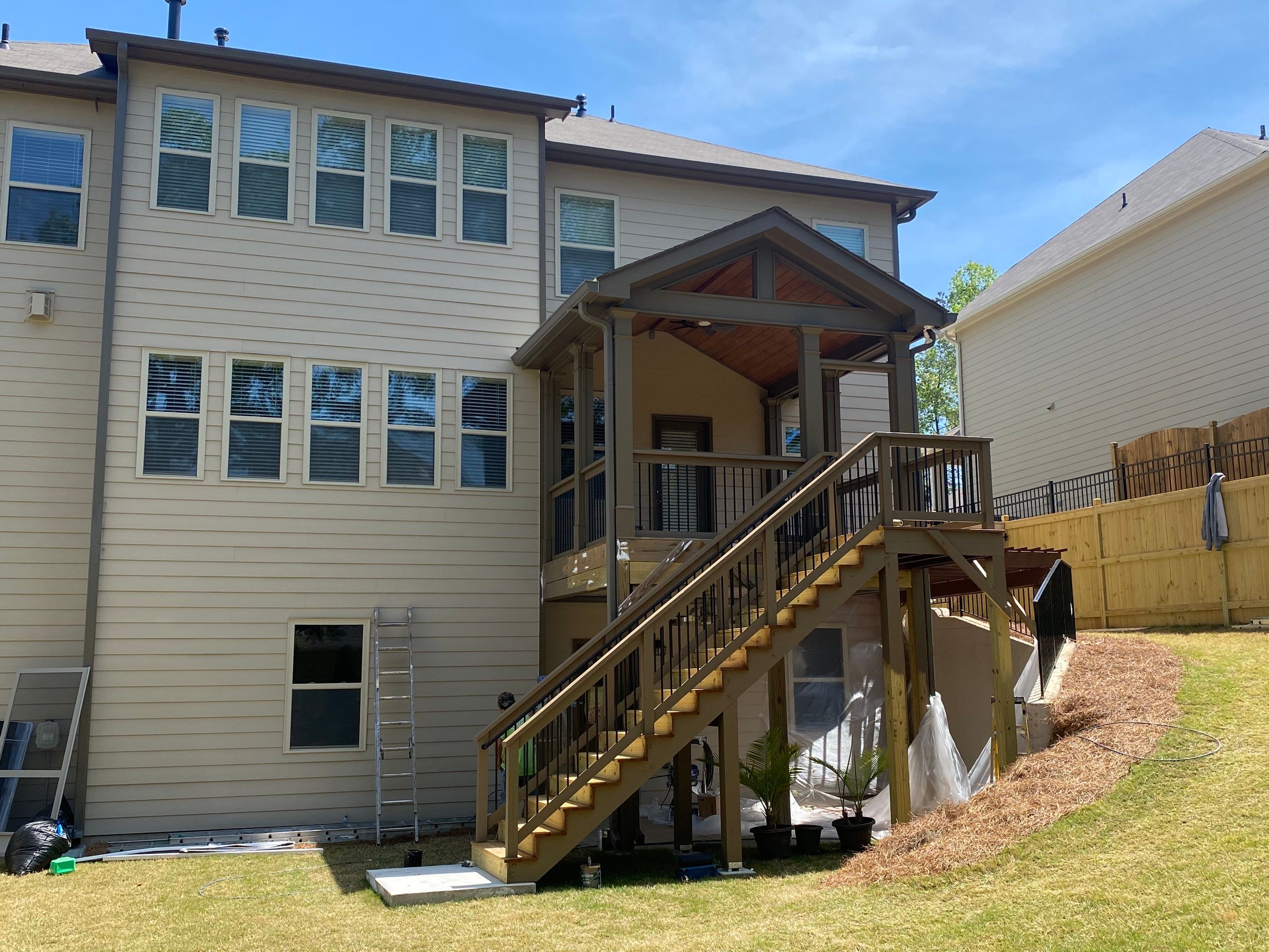 Elevated Screened-In Porch and Custom Deck Installation in Canton by Swift Home Renovations