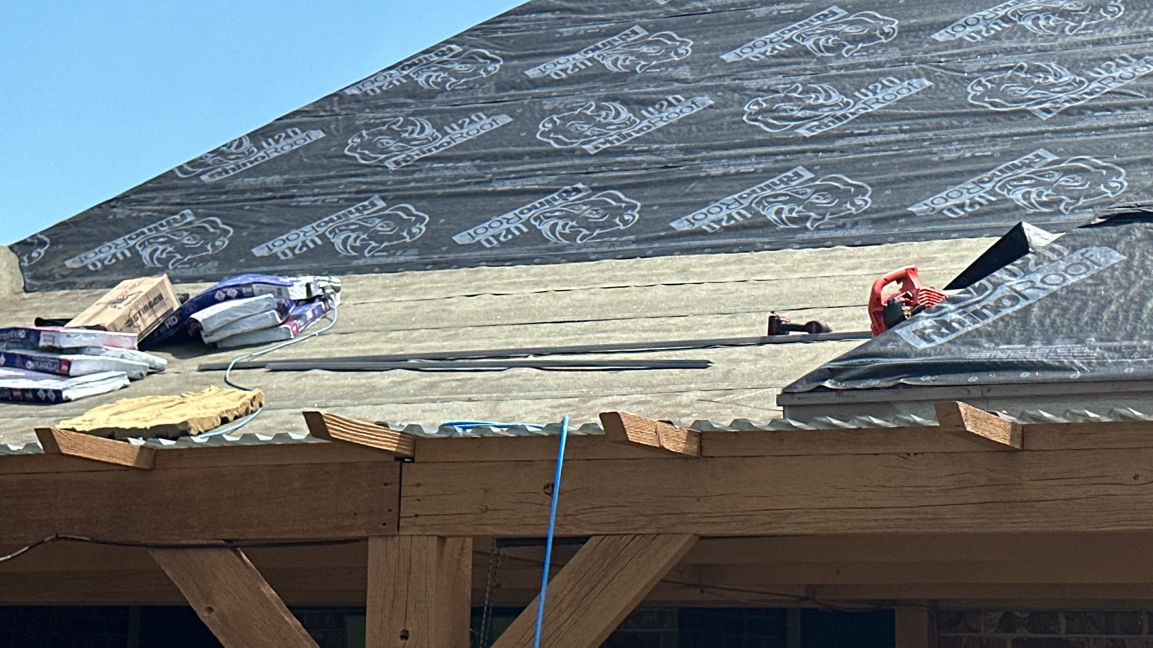 Reroof using GAF HDZ - Weathered Wood by Castillo Roofing