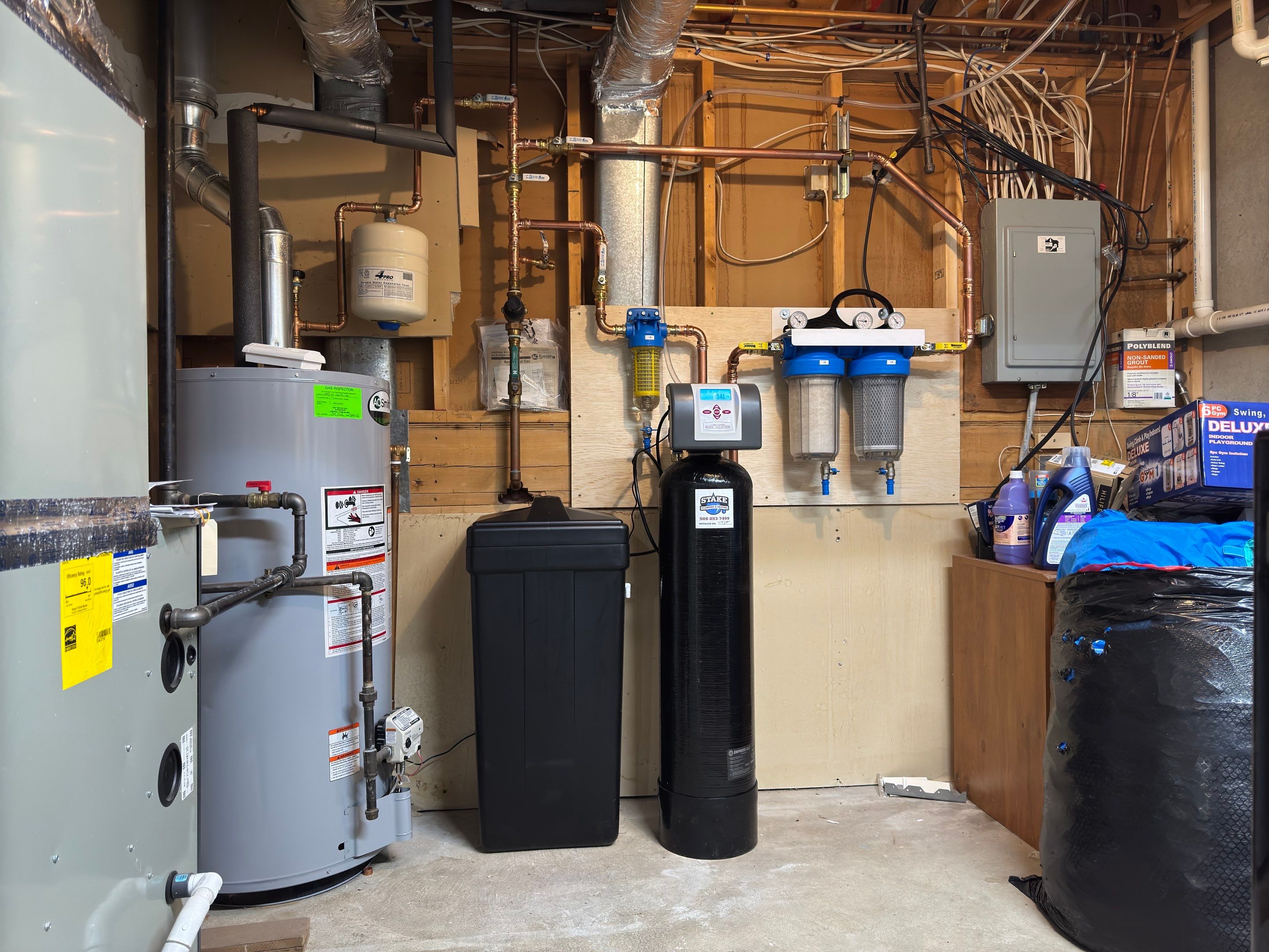 Water Softener and Heater Install by Stake Plumbing and Heating