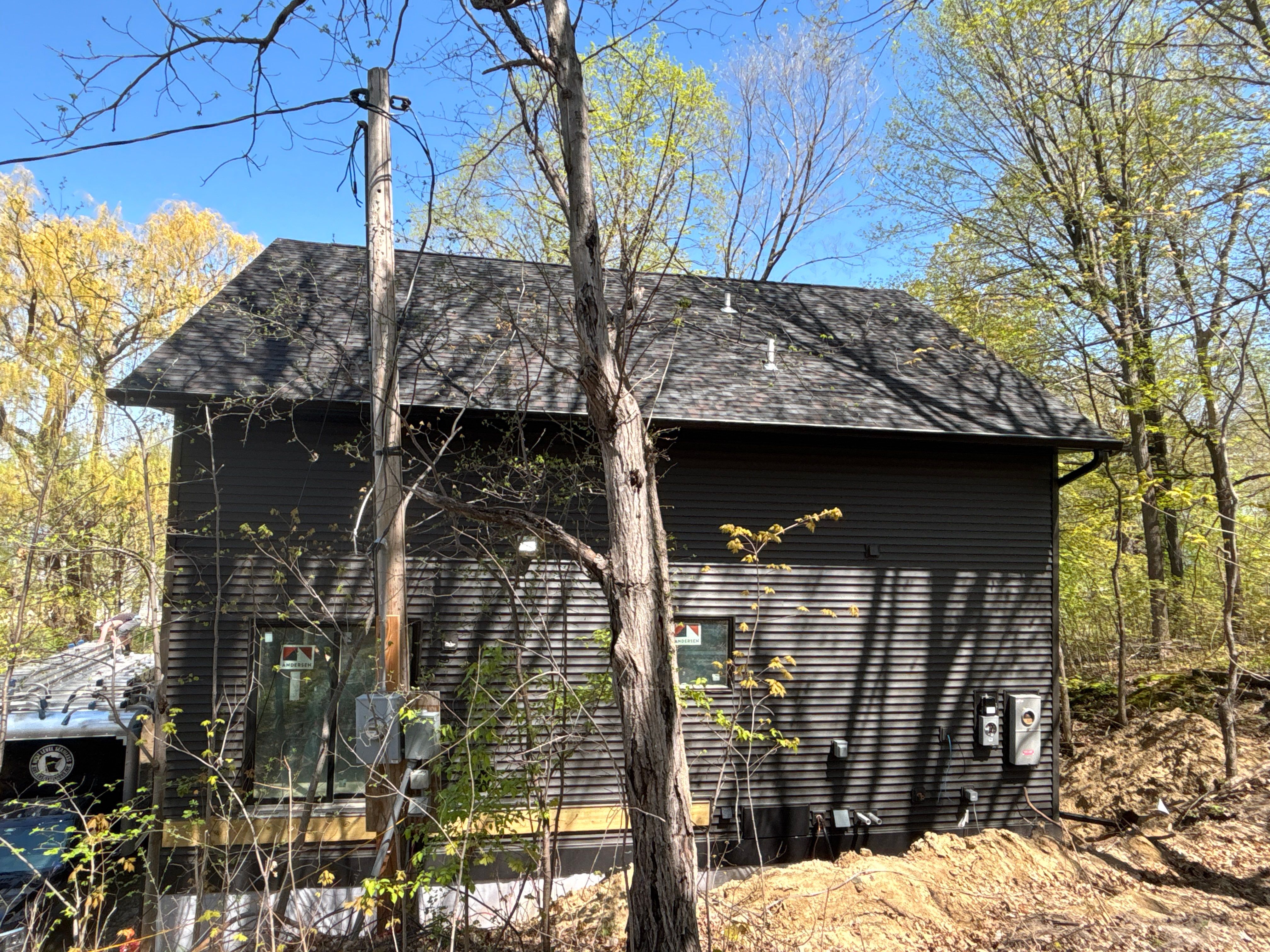 đź–¤ 6" Black Gutter Installation + Leaf Blaster Pro by Next Level Seamless Gutters / Exteriors Inc.