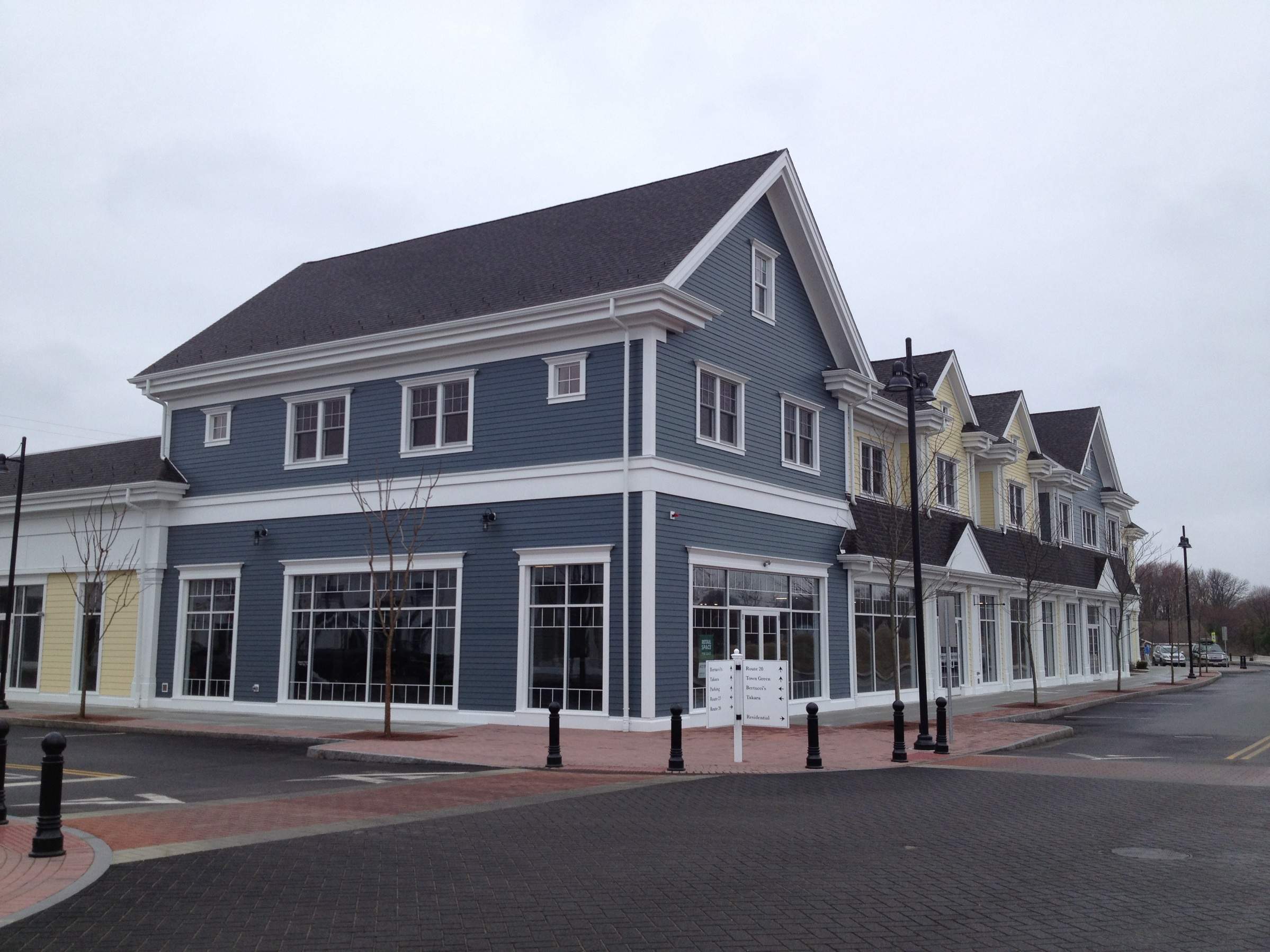 Commercial Gutter System at Wayland Town Center by Gutter Pro Enterprises