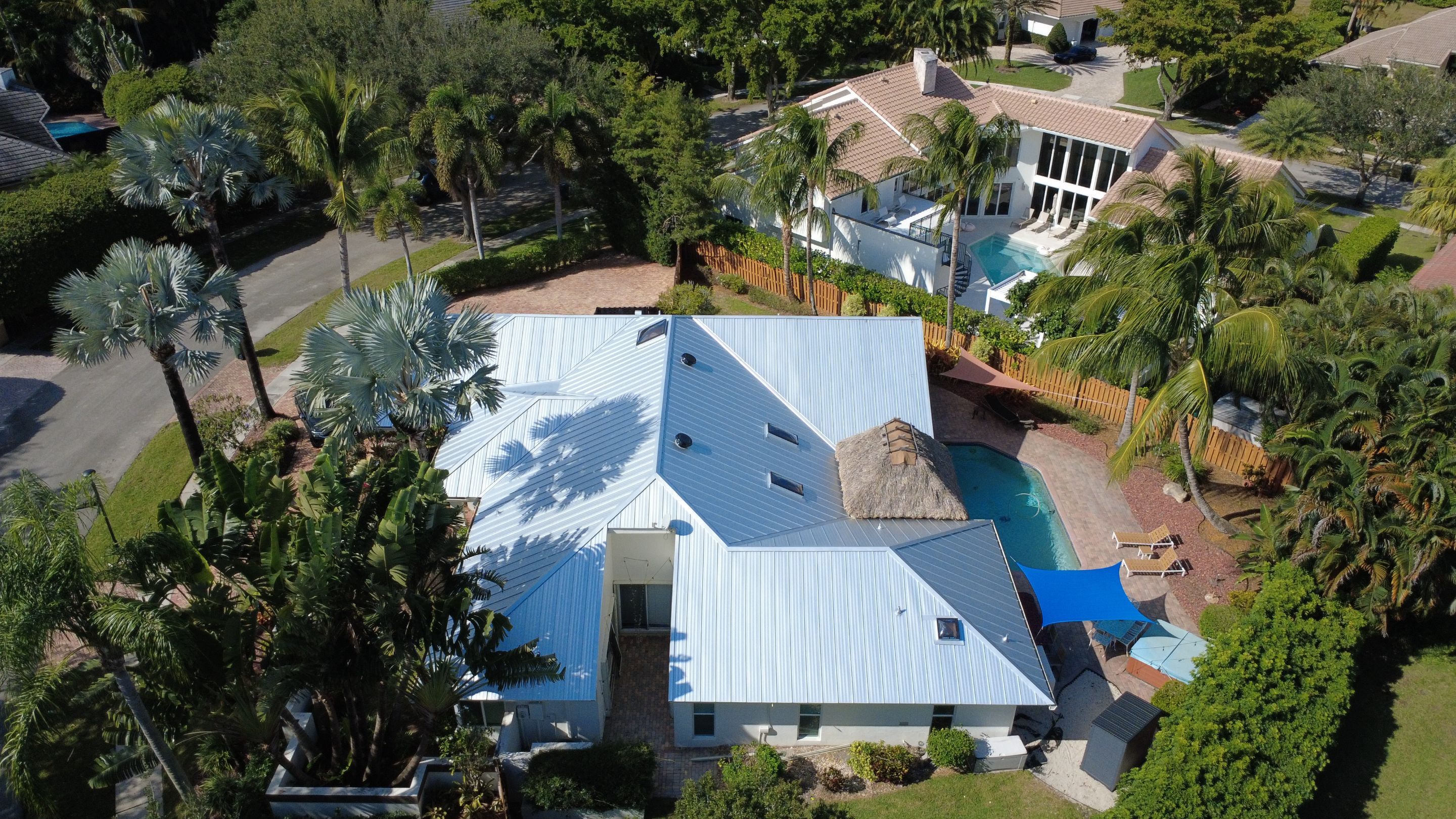 Residential Roofing Installation using 1" Nail strip metal roof by BLUES BROTHERS ROOFING