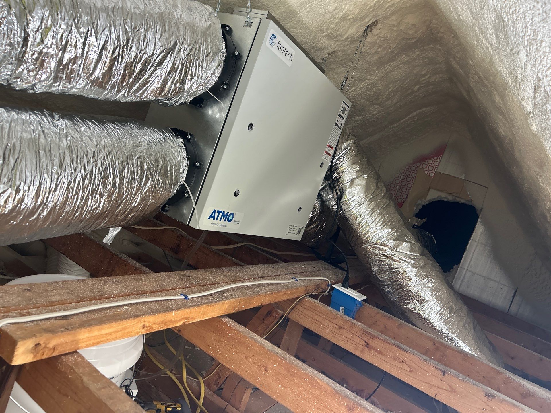 Attic Insulation using Closed Cell Spray Foam by NYS Foam & Energy