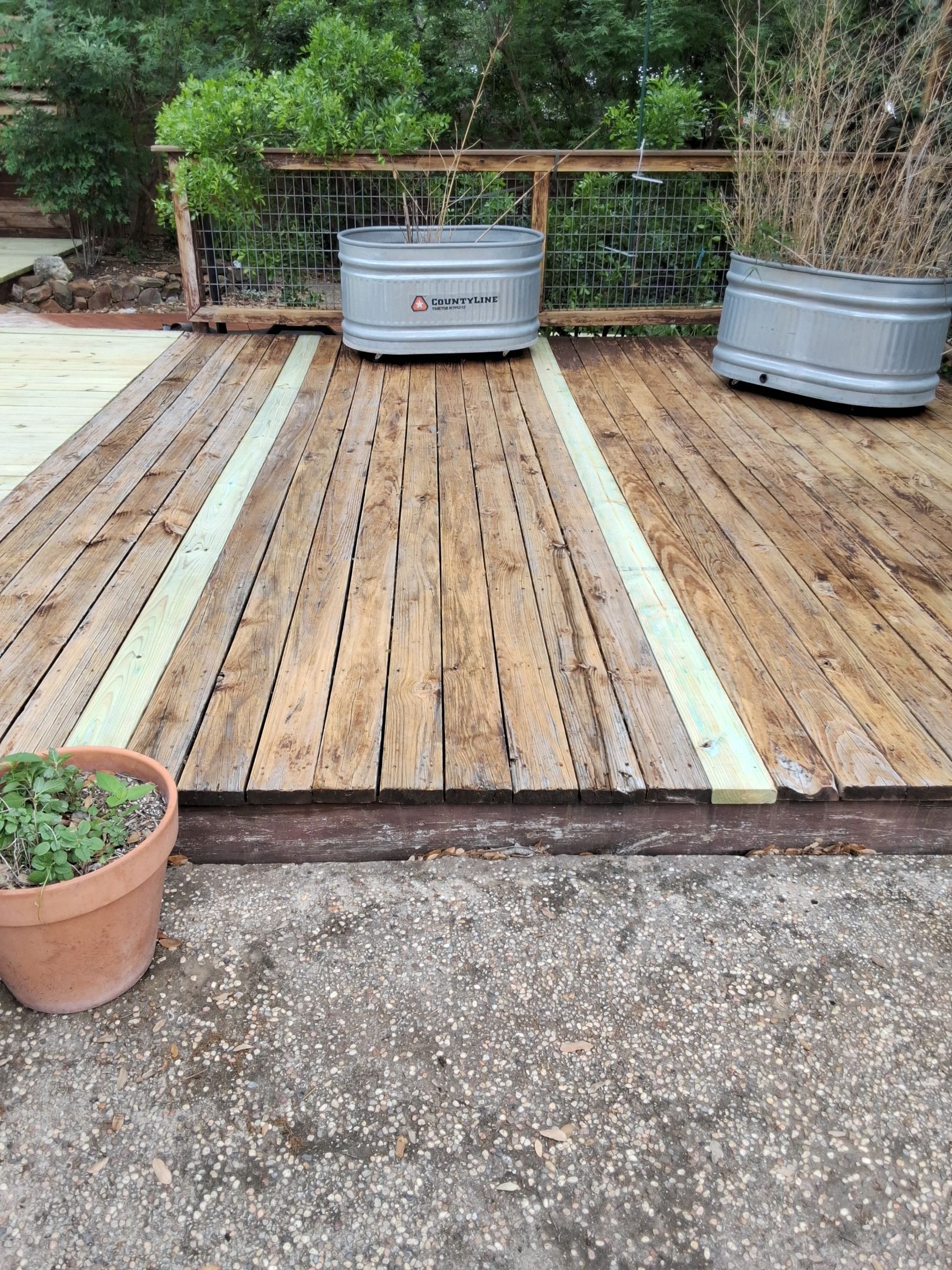 Deck Repair using Pressure-treated lumber by TEXFIX LLC