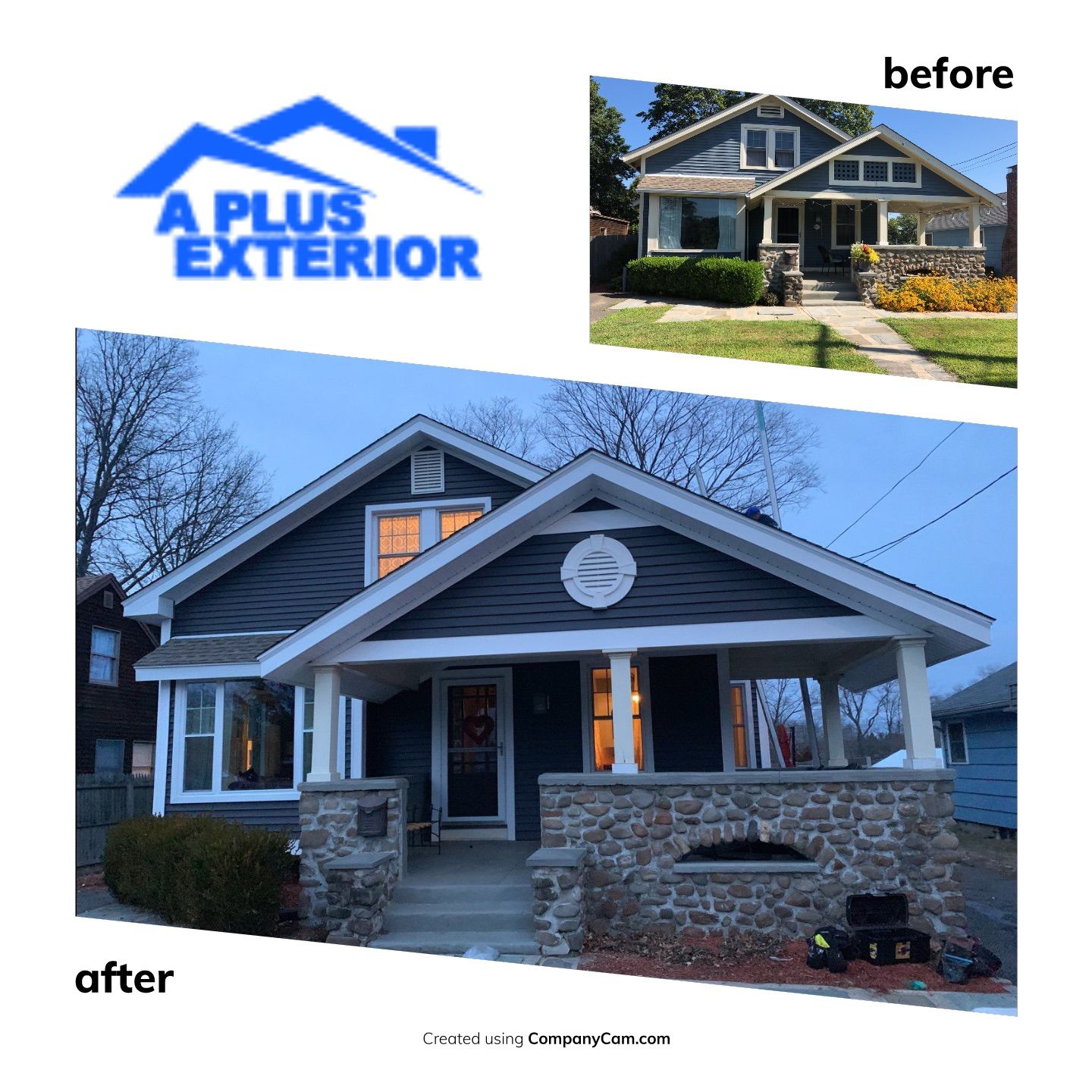 Siding Installation using Exterior Portfolio  by A Plus Exterior