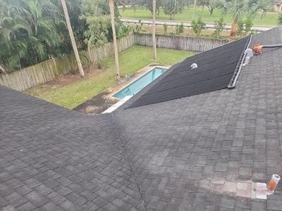 Residential Shingle Roof Repair and Driveway Coating in Royal Palm Beach