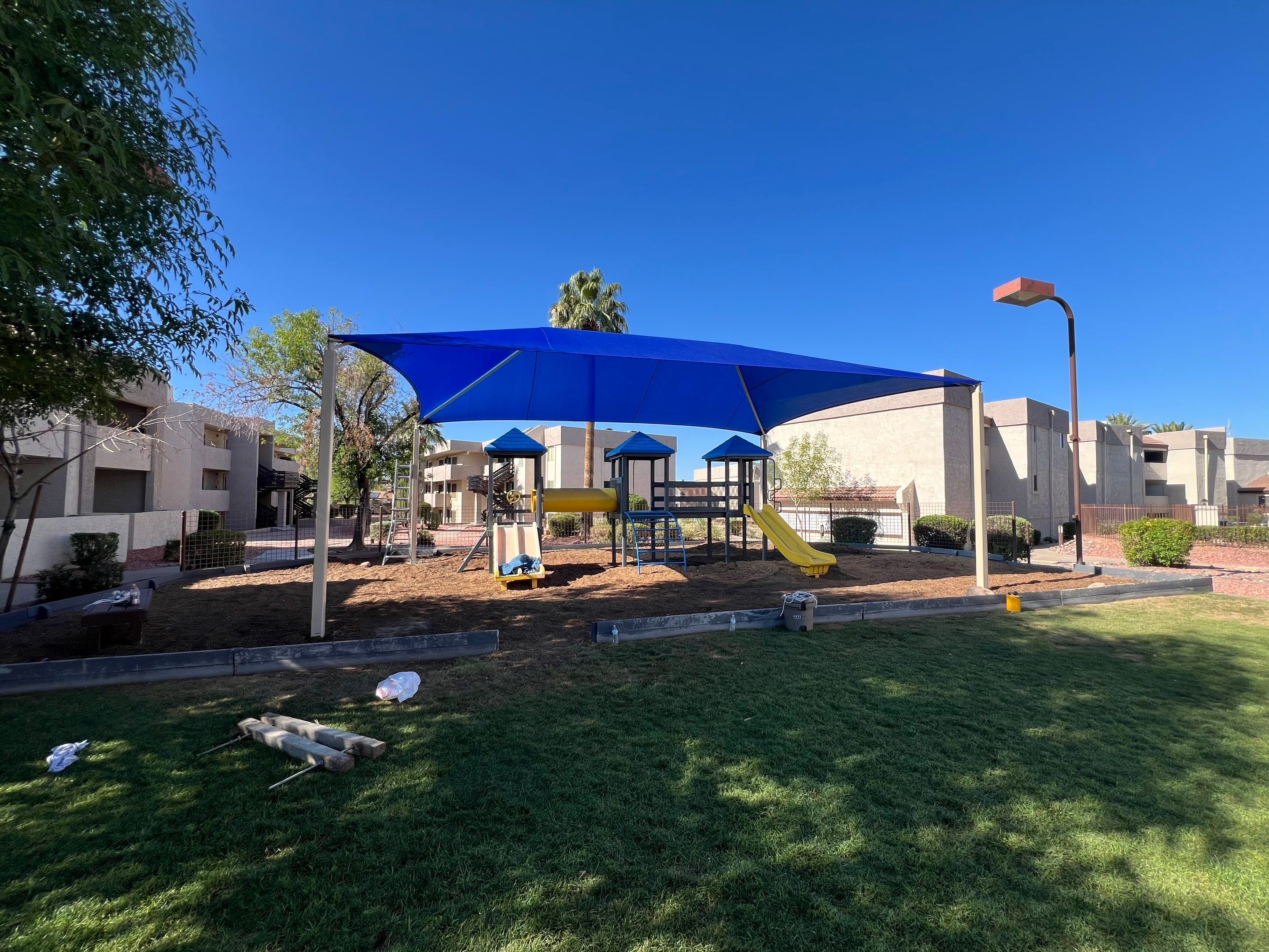 Playground Sun Shade Install by Unified Building Solutions