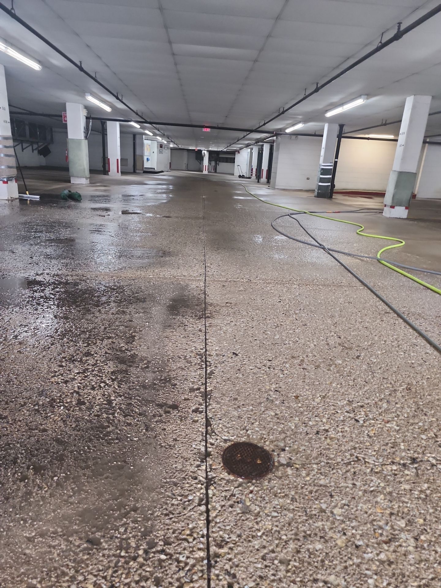 Parking Garage Sweeping & Concrete Deep Cleaning by Northern Power Washing LLC.