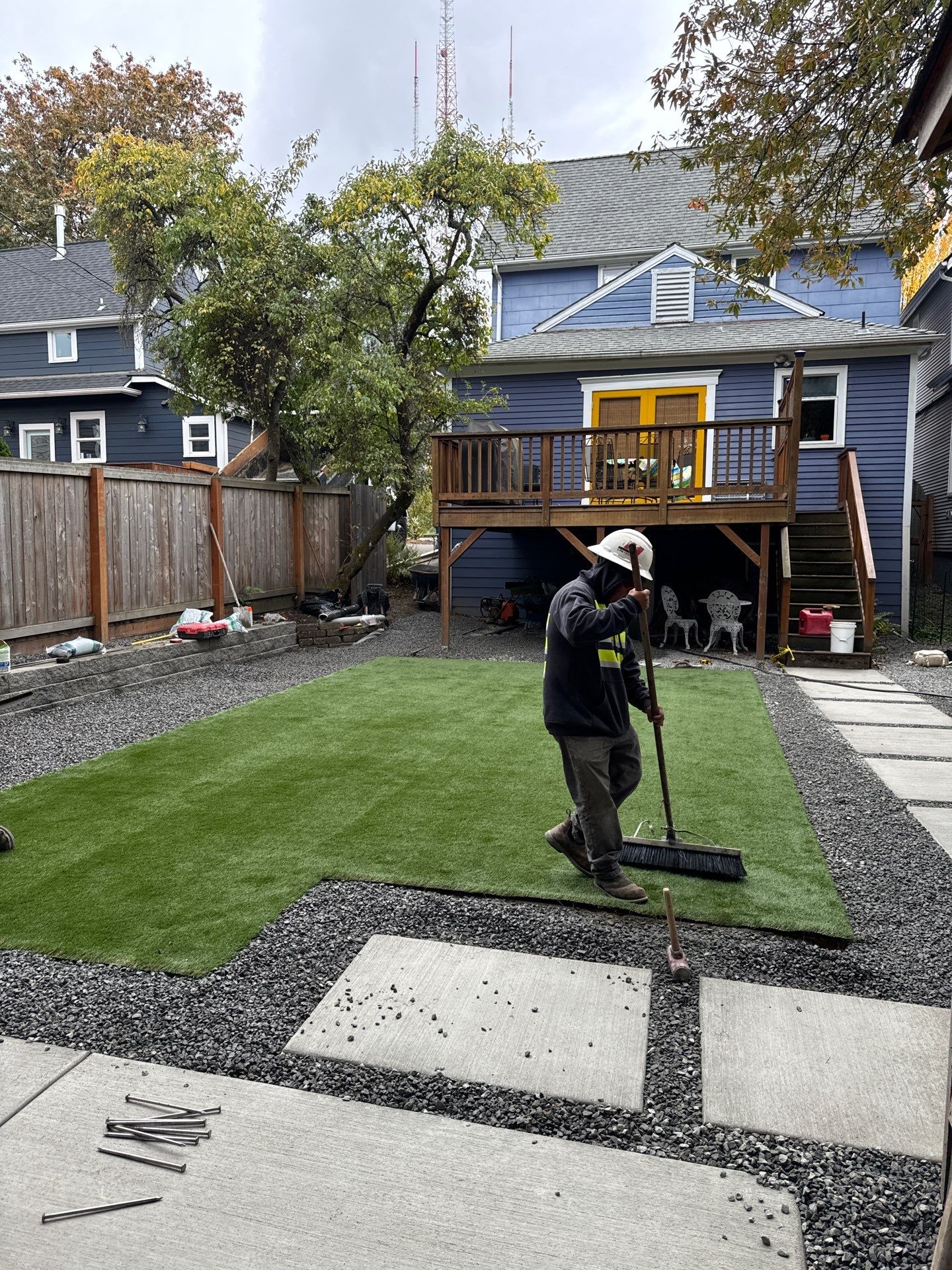 Turf Installation, Retaining Wall & Concrete Walkway | Seattle  by Jireh Asphalt & Concrete Inc 