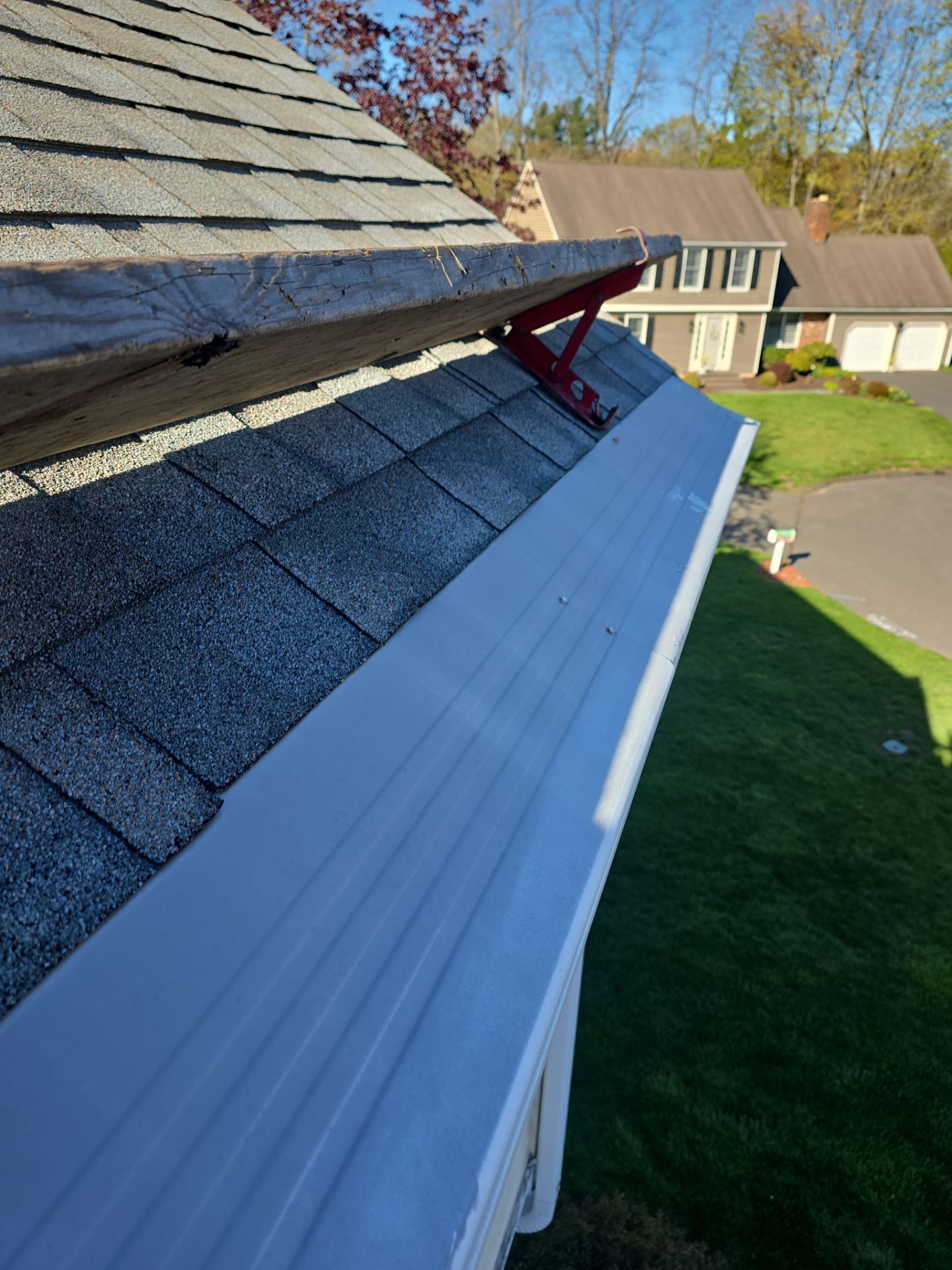 Architectural Shingle Roof Replacement and Chimney Flashing in Cheshire, CT by A Plus Exterior