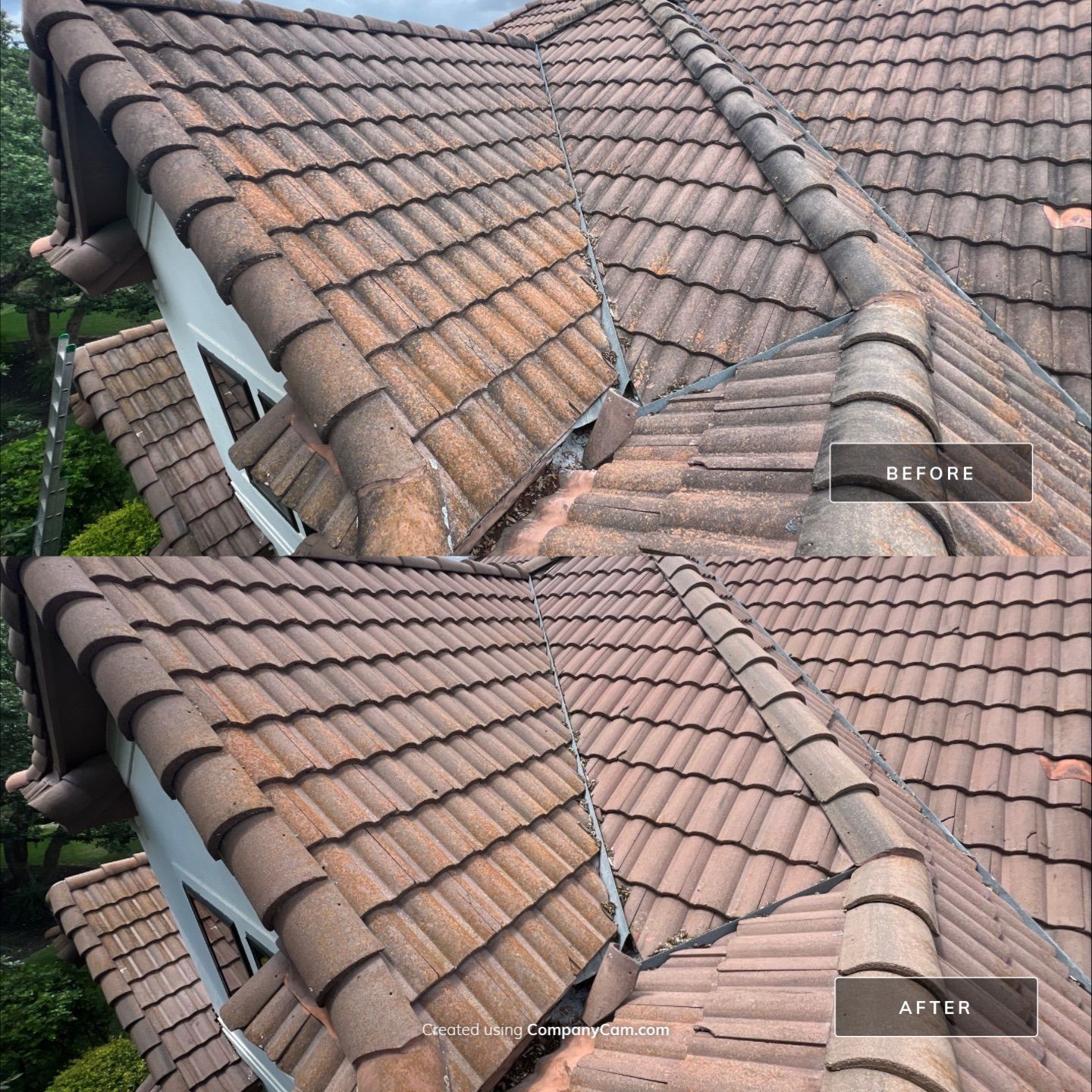 Tile Roof Wash Project in Shavano Park by Bright Choice