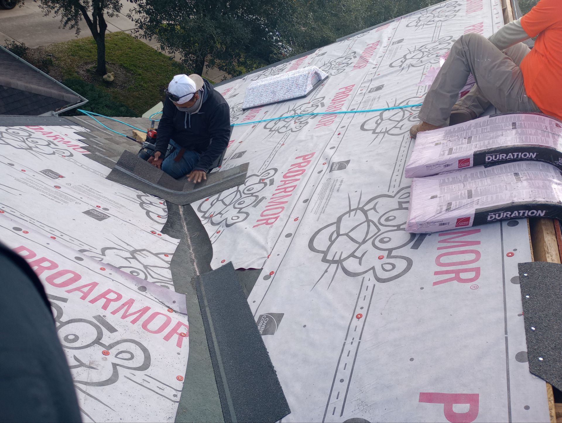 Residential Roofing Installation using Owen's Corning Duration (Lifetime) Shingles by Roof Repair Company