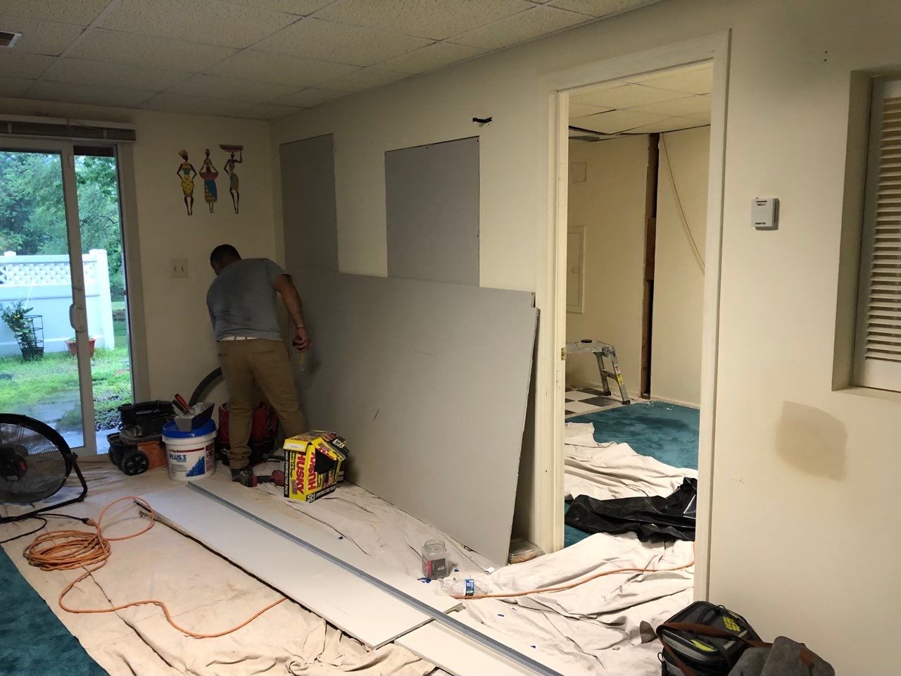 Basement Remodel using Drywall by Home Concepts Construction