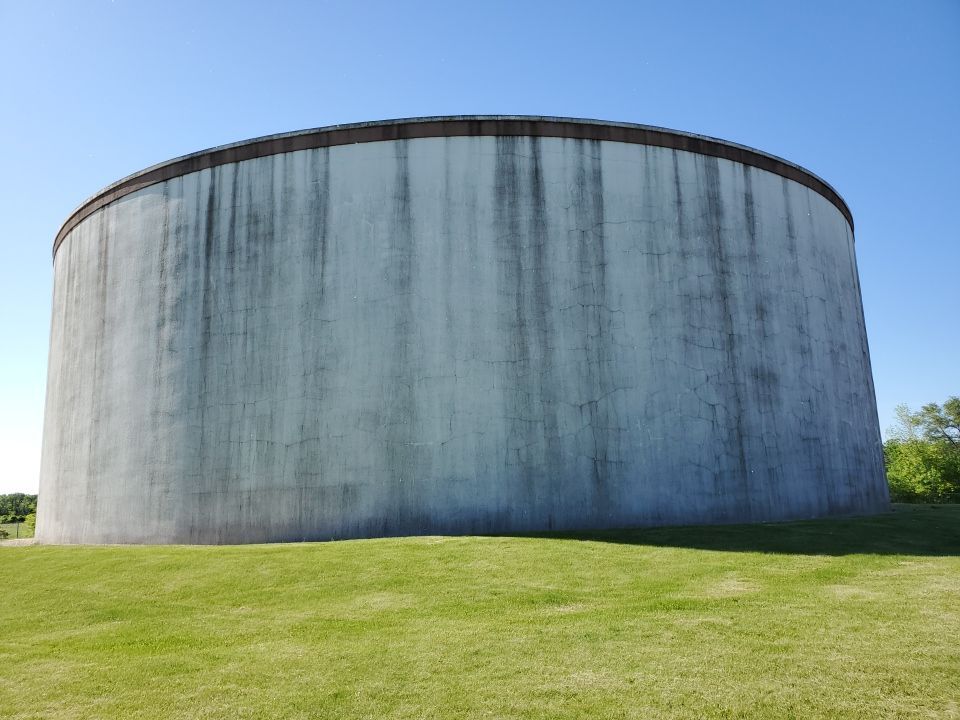 Water tank cleaning by Northern Power Washing LLC.