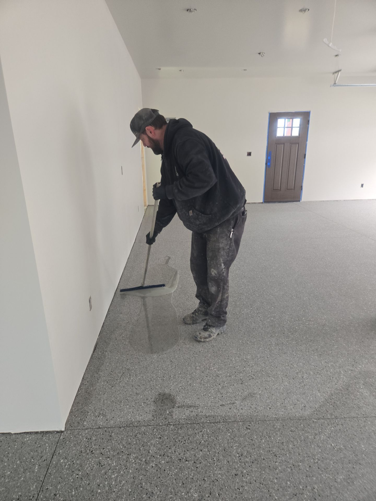 Shale Hybrid Polyurea Garage Floor Coating in Addy by Croc Coatings, LLC