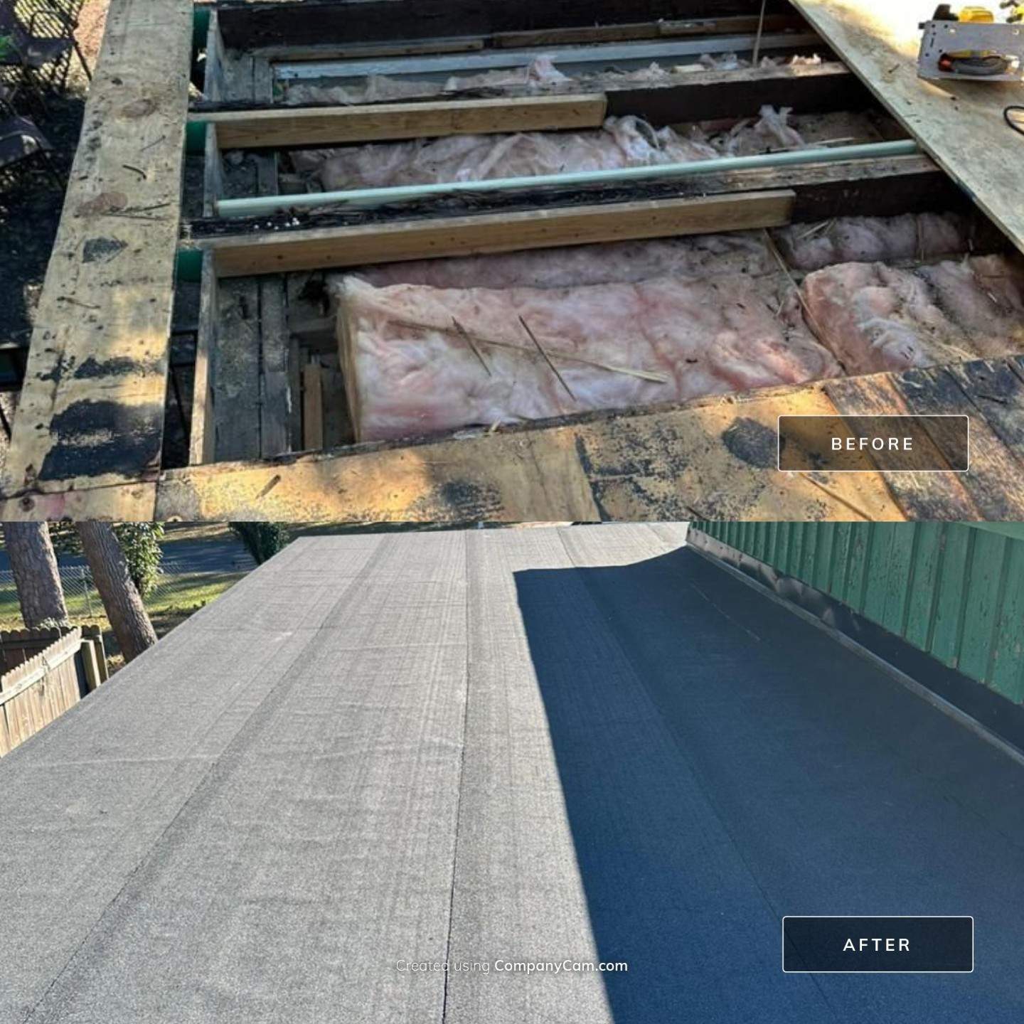 Flat Roof Renovation Due to Water Accumulation by urban green energy llc