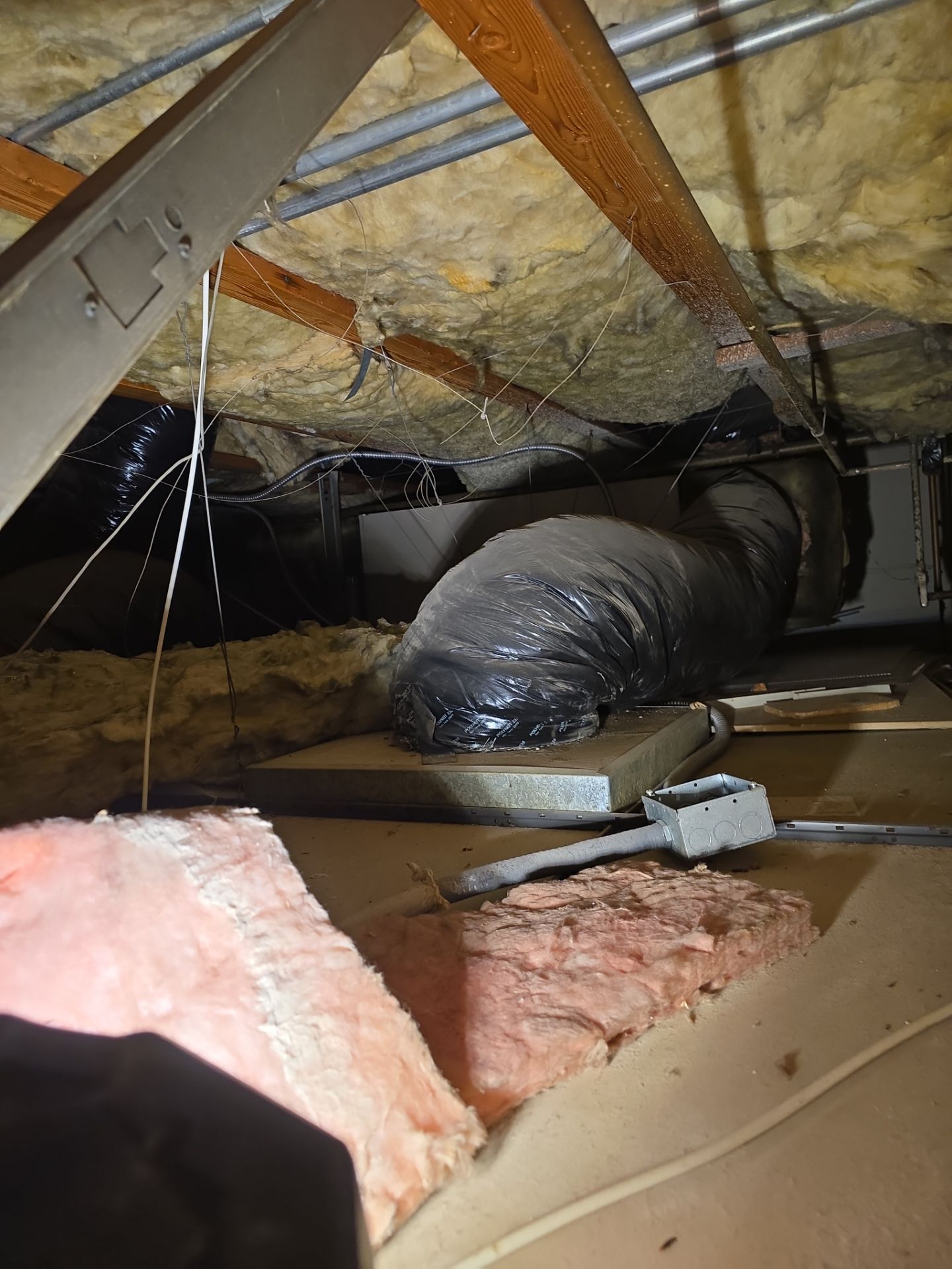 Installation of New Piping in Ceiling by Us Plumbing 
