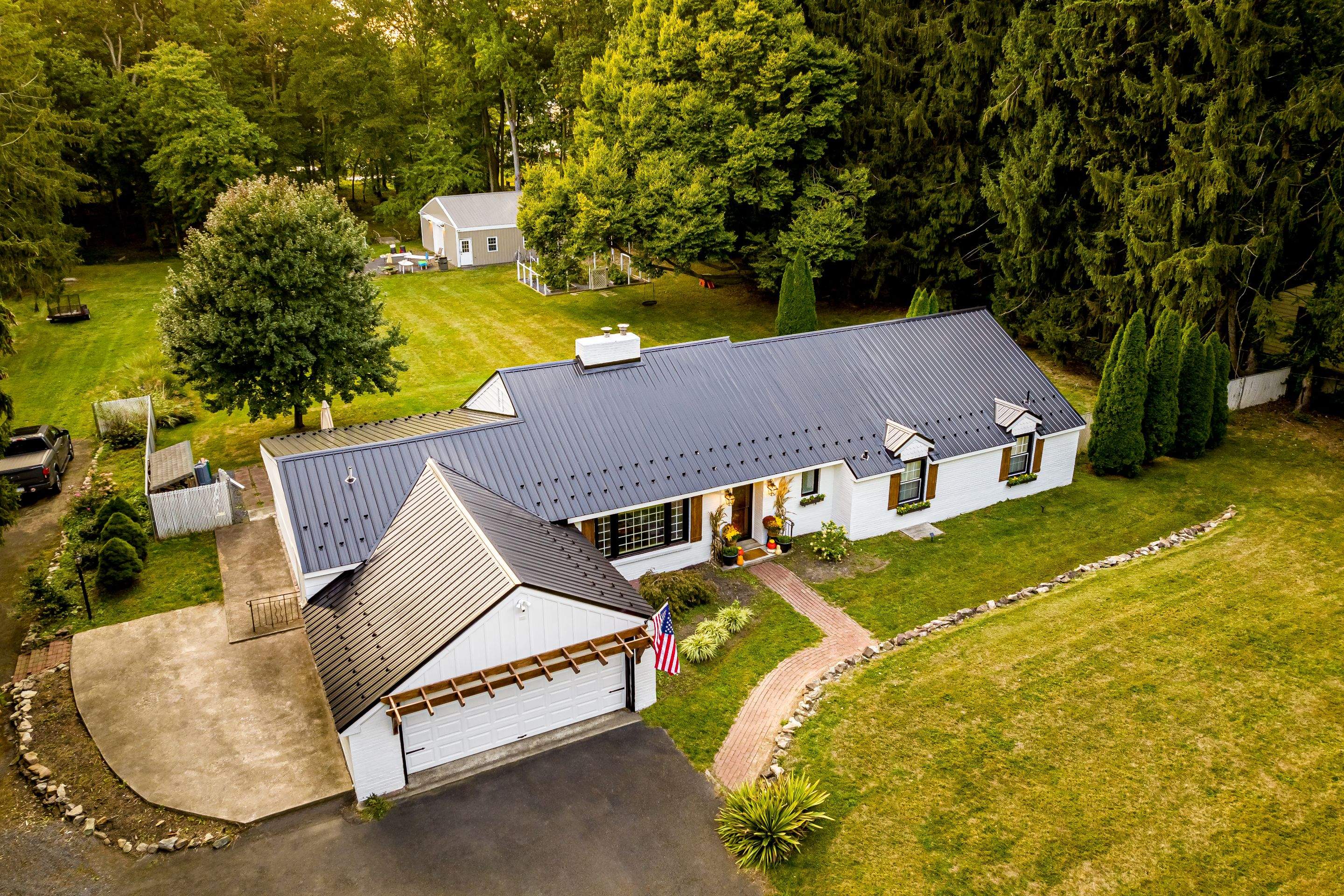 Metal Roof-black by Esh Builders