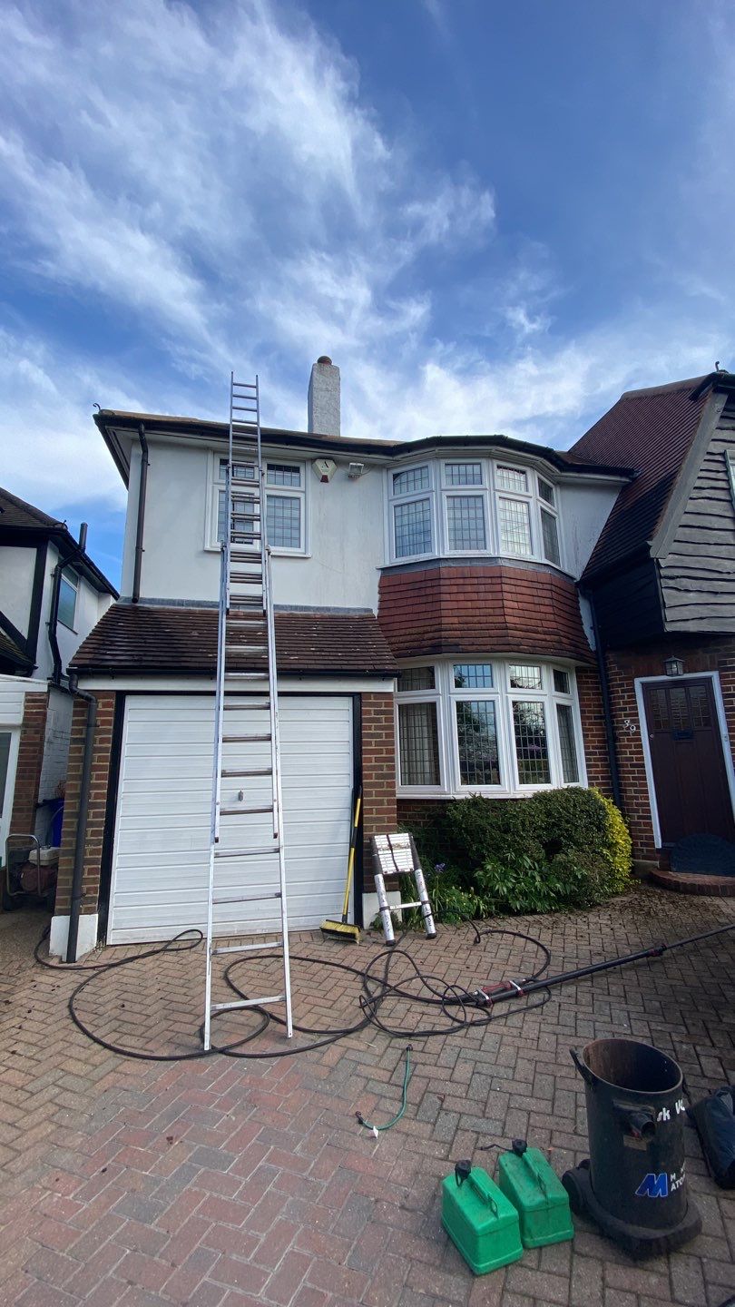 Roof and Driveway Clean using Honda 15lpm Low Pressure Washing Machine by Ges Exterior Cleaning ltd