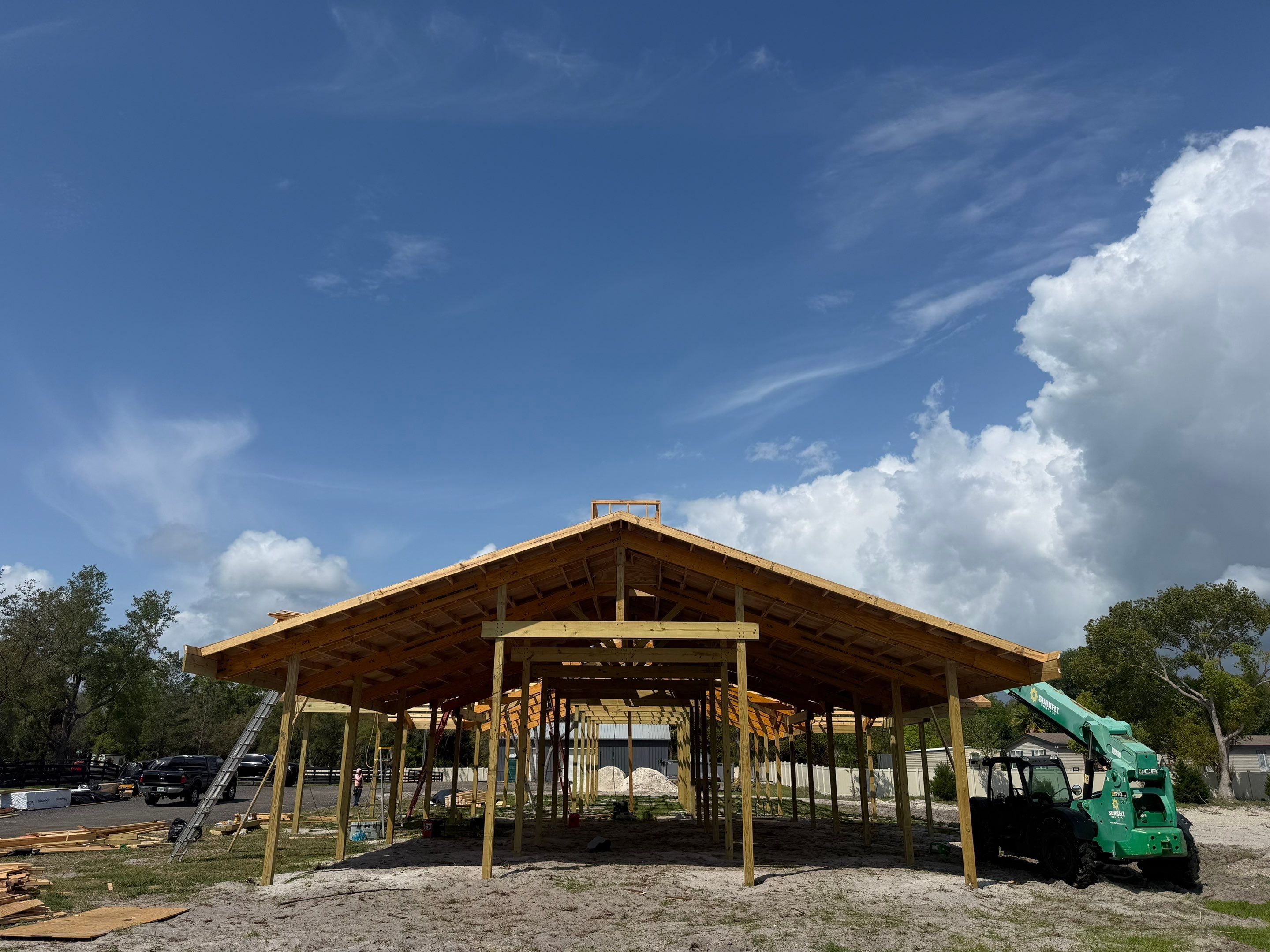 Custom Post-Frame Horse Barn and Shingle Roof Installation in Geneva by Fortified Roofing Solutions Corp.