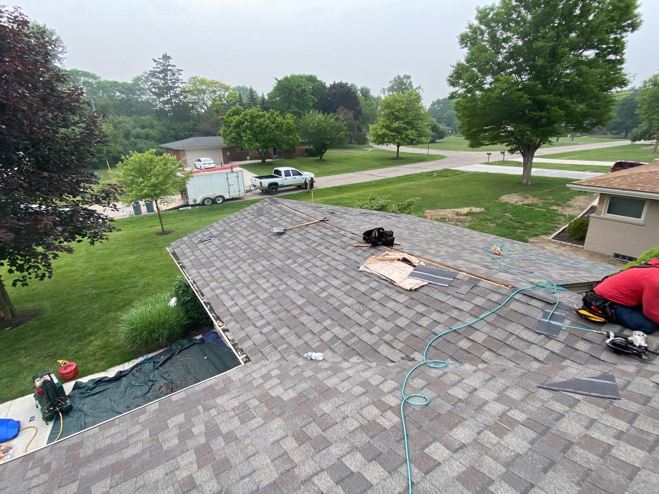 Roof Replacement using CertainTeed Landmark Weathered Wood by 180 Contractors