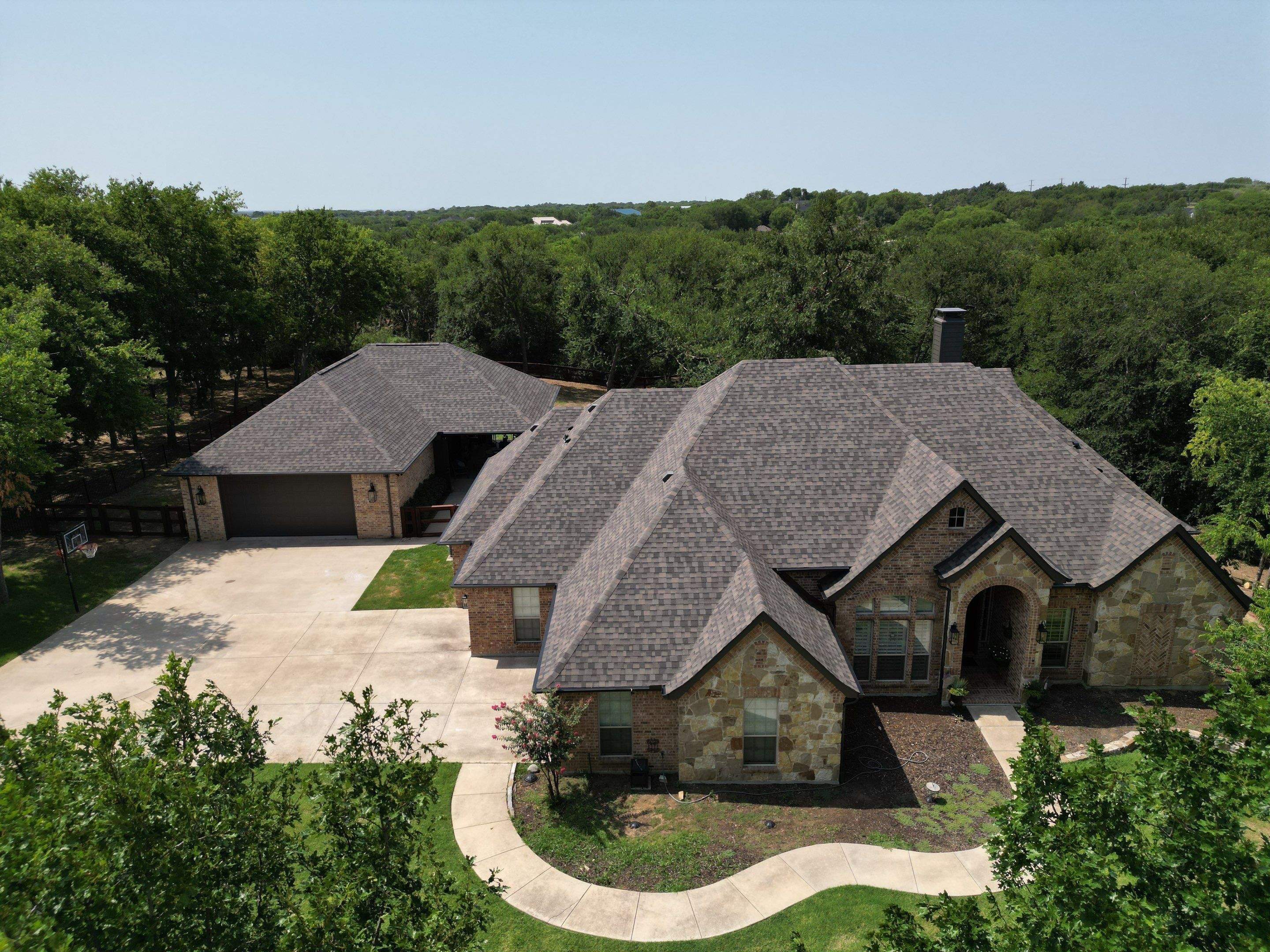 Final Roof Drone Shots by First Out Roofing 
