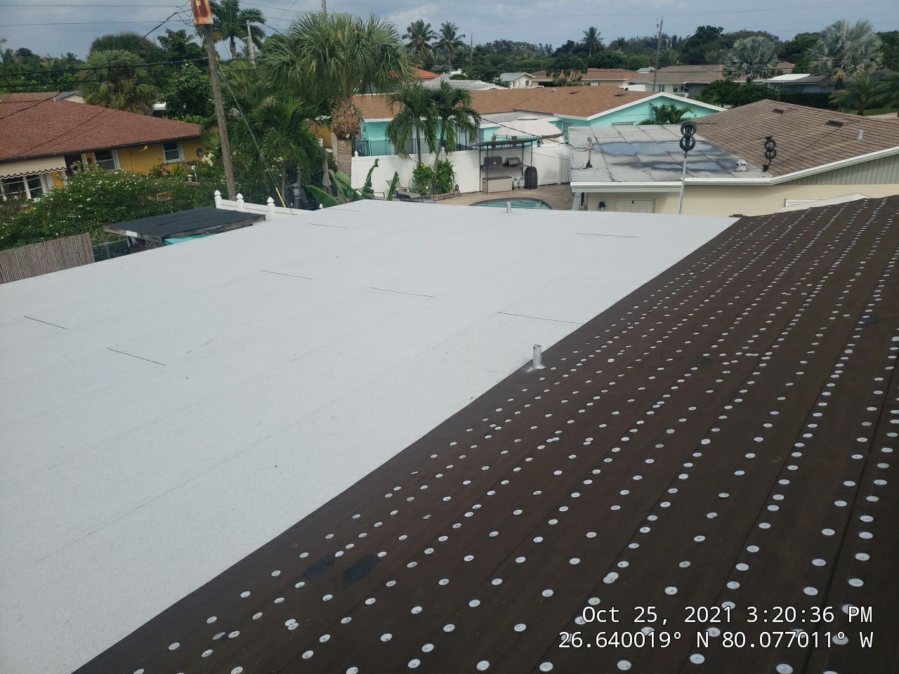 Residential Roofing Installation using 1" Nail strip metal roof by BLUES BROTHERS ROOFING