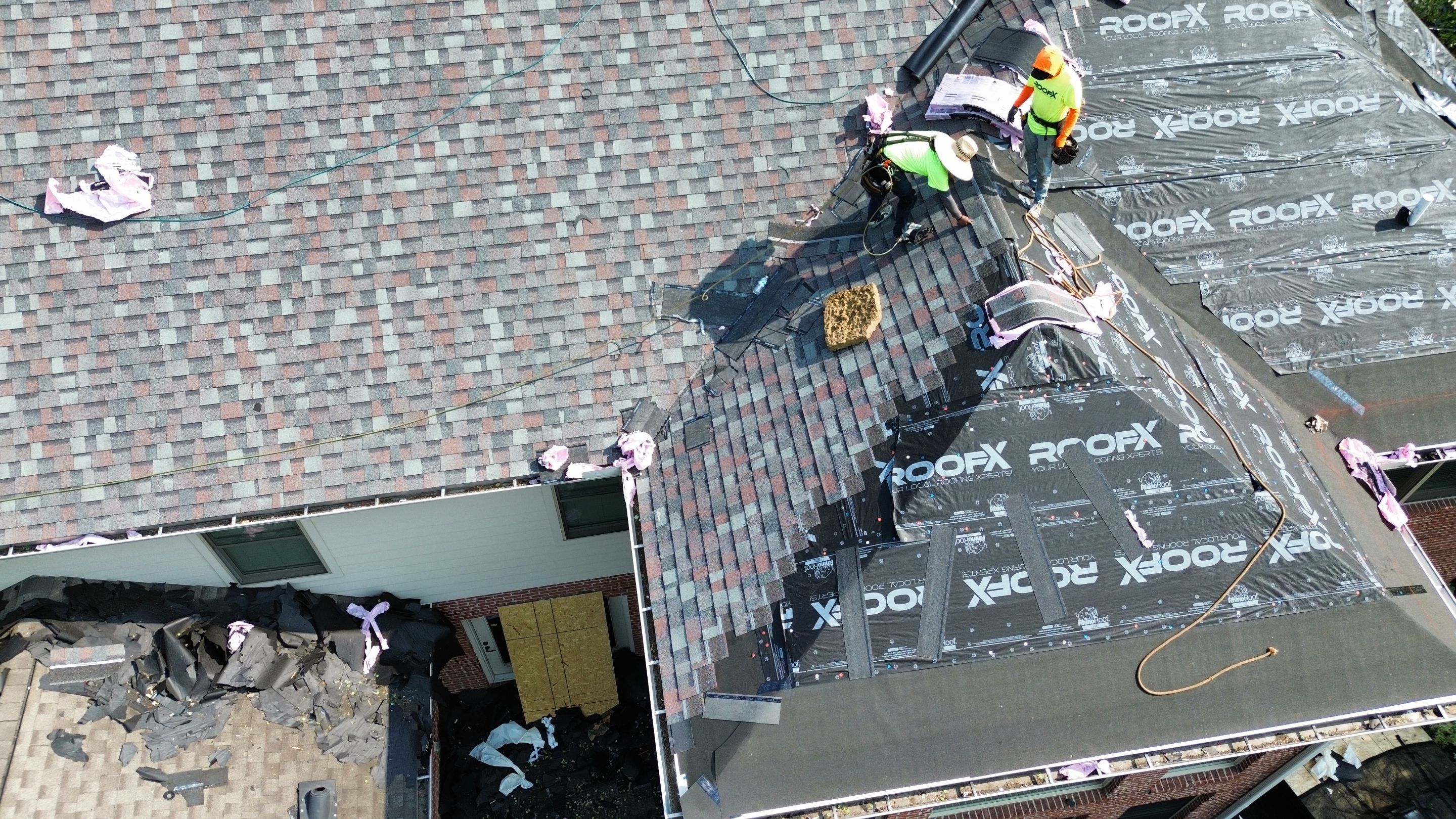 Residential Roofing Installation using Duration Series Shingles - Colonial Slate by RoofX 
