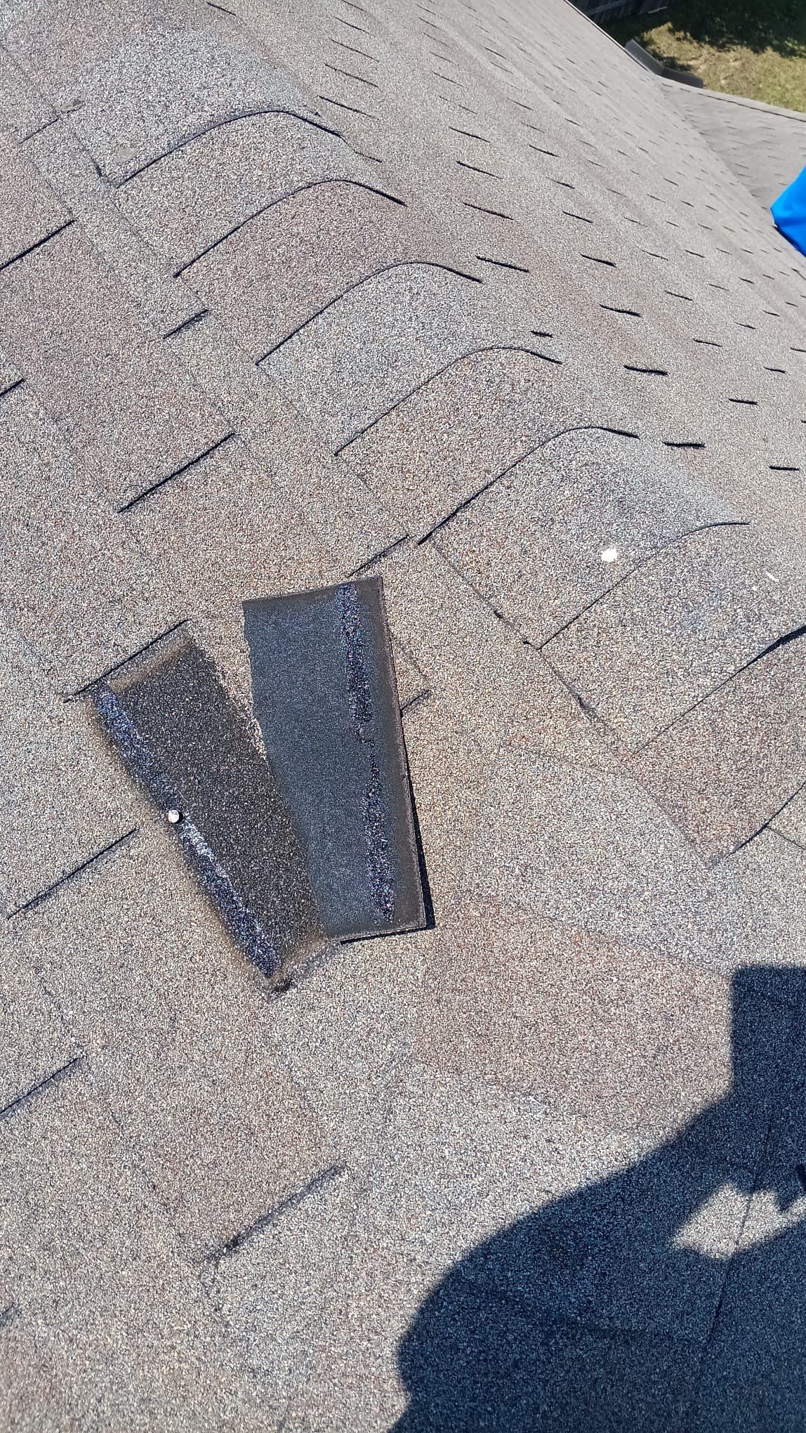 Hail Damage using Owen's Corning Duration (Lifetime) Shingles by Roof Repair Company