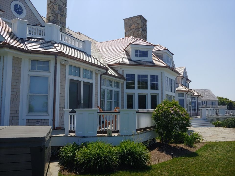 Gutter Installation using 6" Half Round Copper Gutter in East Sandwich, MA by Gutter Pro Enterprises