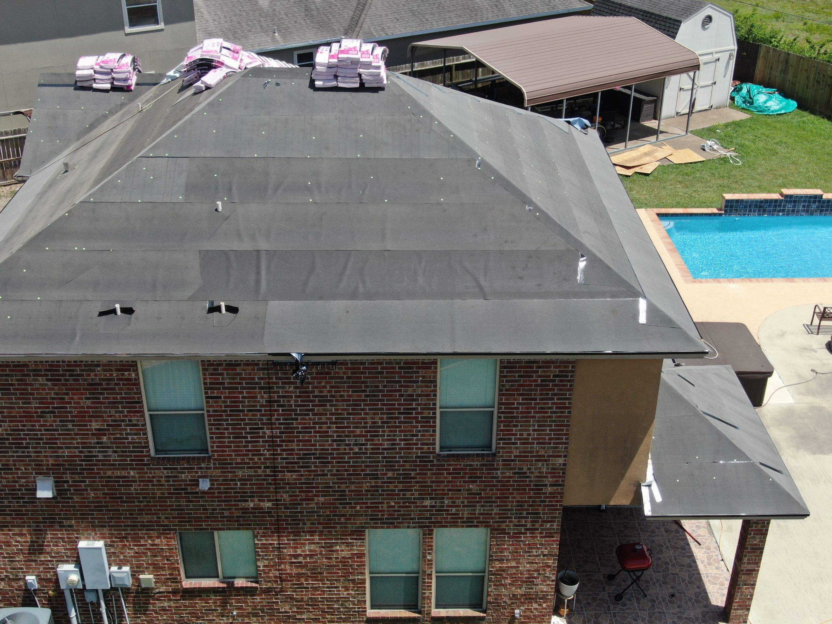 Flashing Stucco above the Roof by Bayfront Roofing and Construction