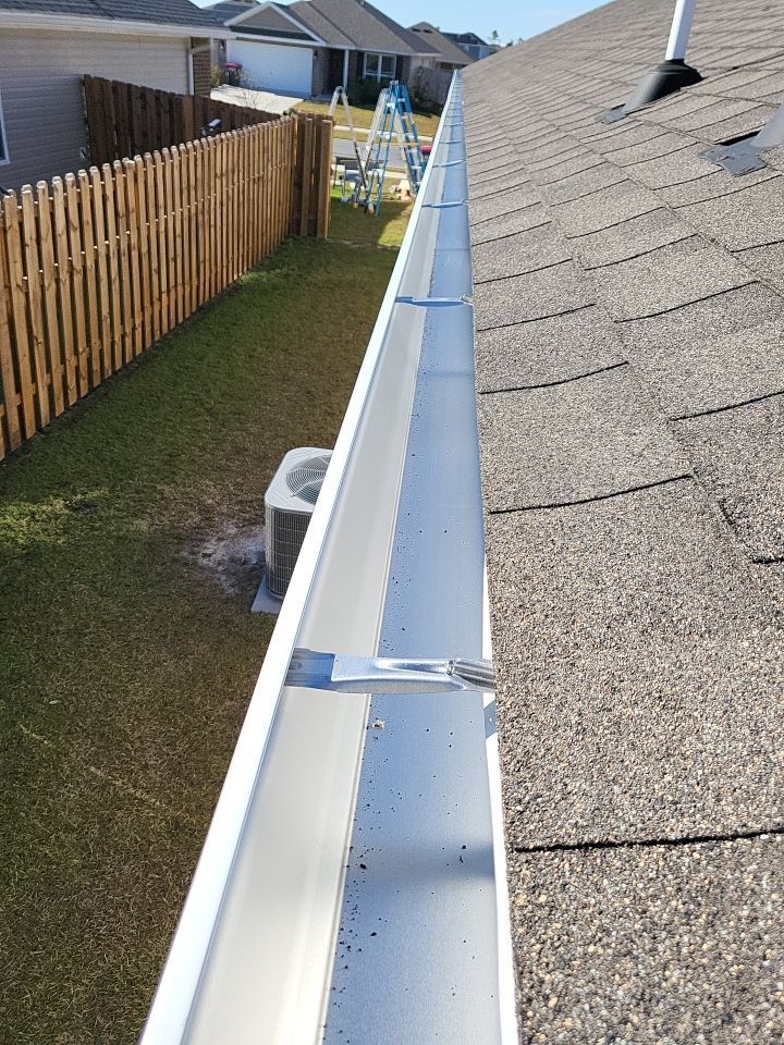 Gutter Installation using White K-Style Gutters by Gutter Professors