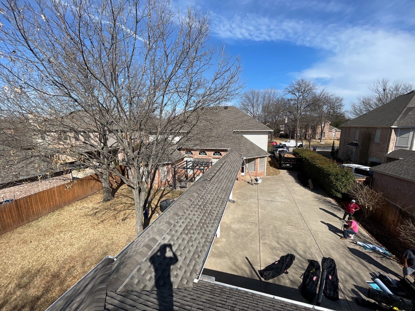 Major storm damage required full roof replacement along with other exterior repairs by First United Roofing & Construction