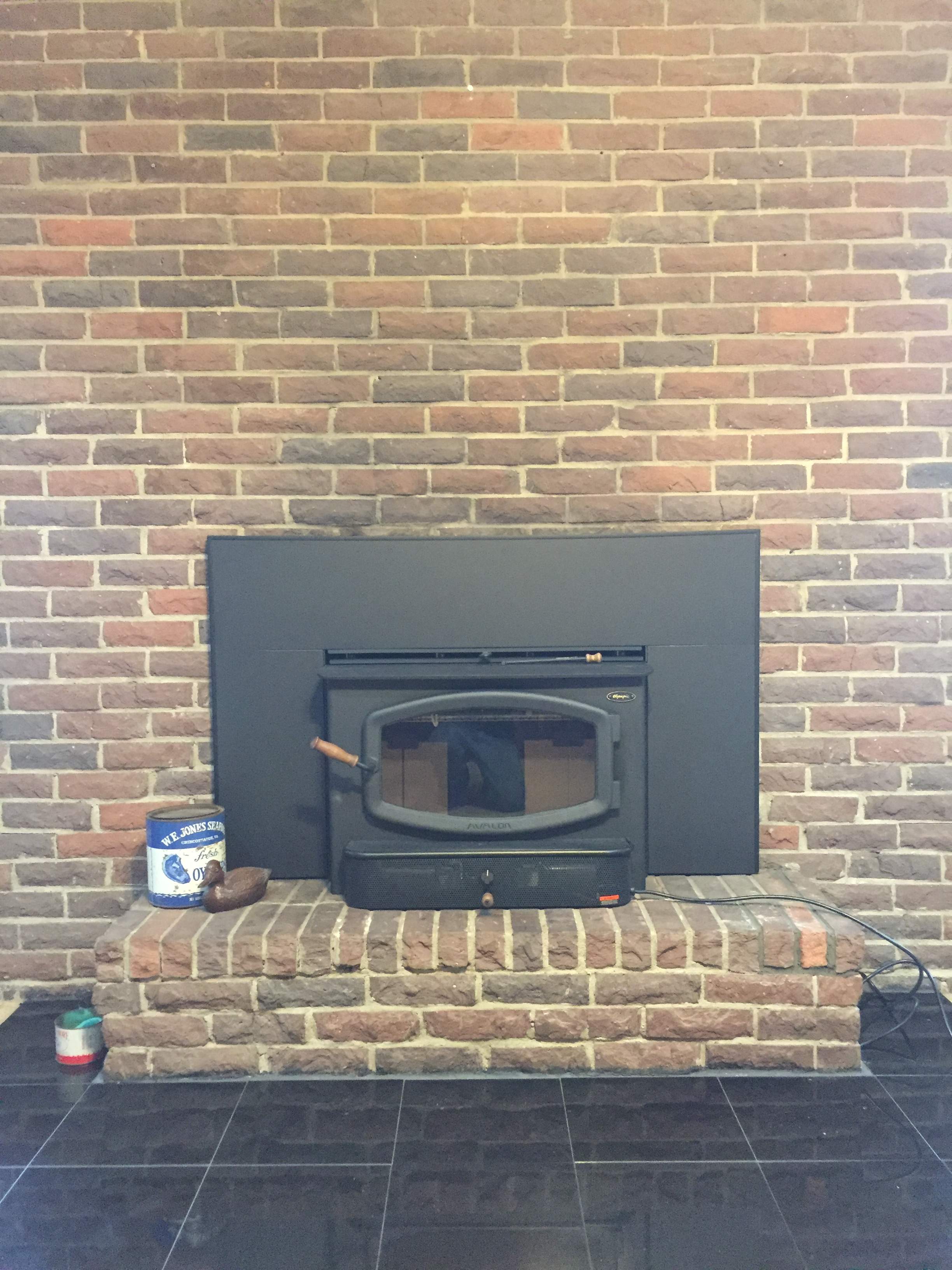 Wood Stove Insert by Premier Chimney and Roofing