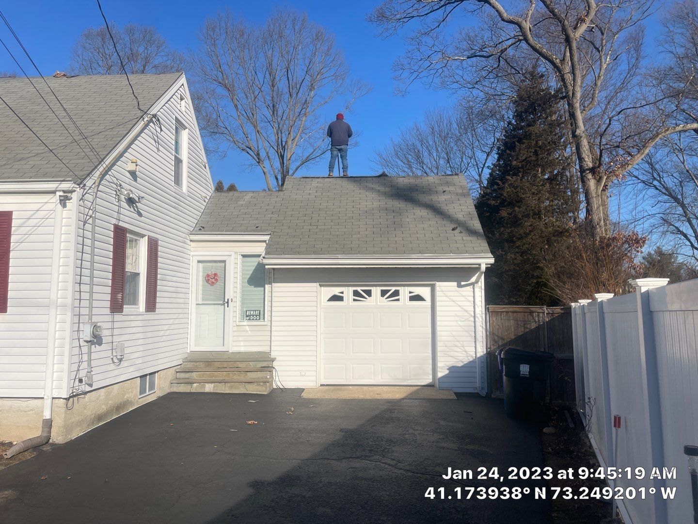Fence Installation using Privacy Vinyl Fence by A Plus Exterior