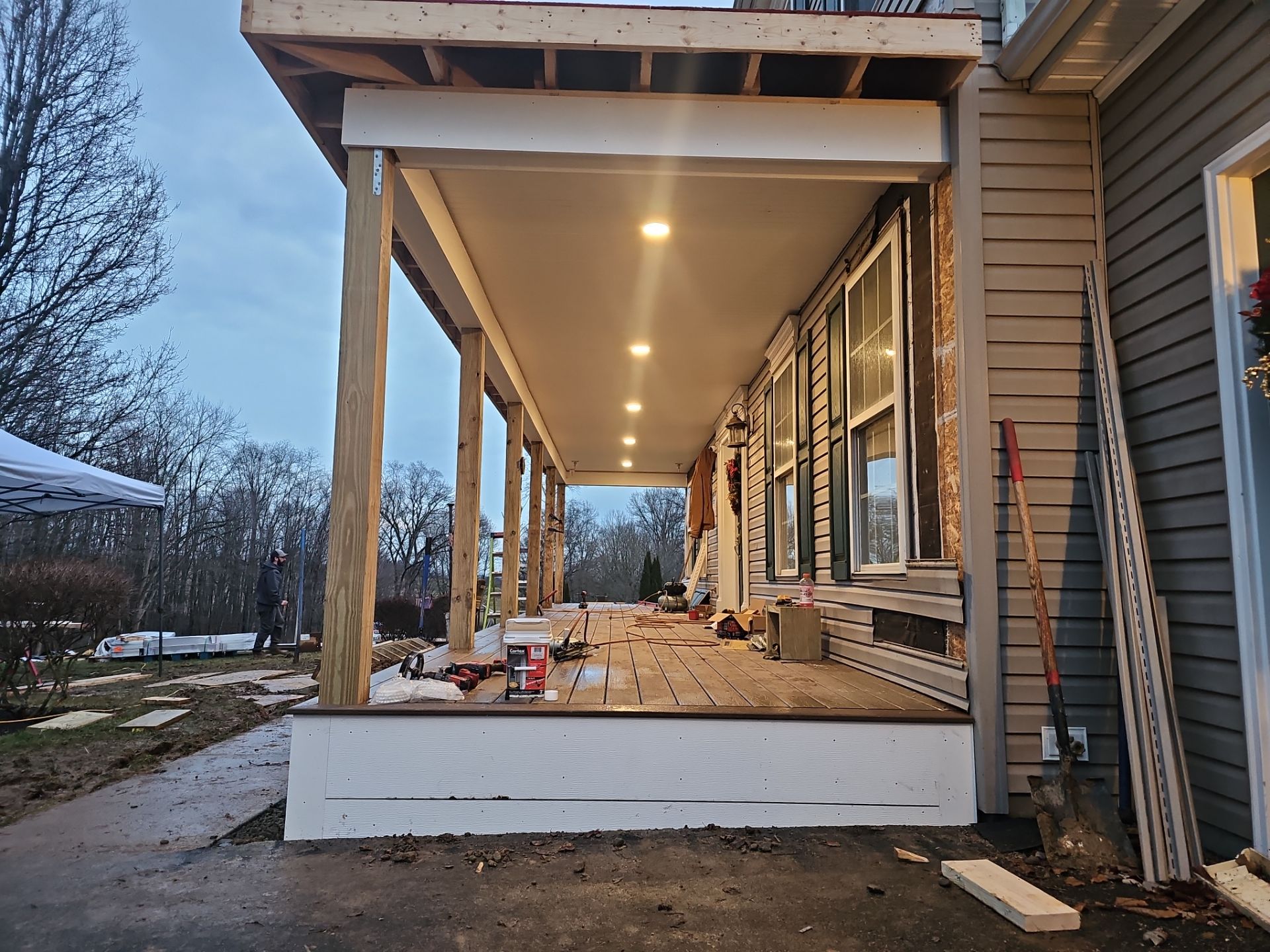 Porch by Cousins Roofing Siding & Decks
