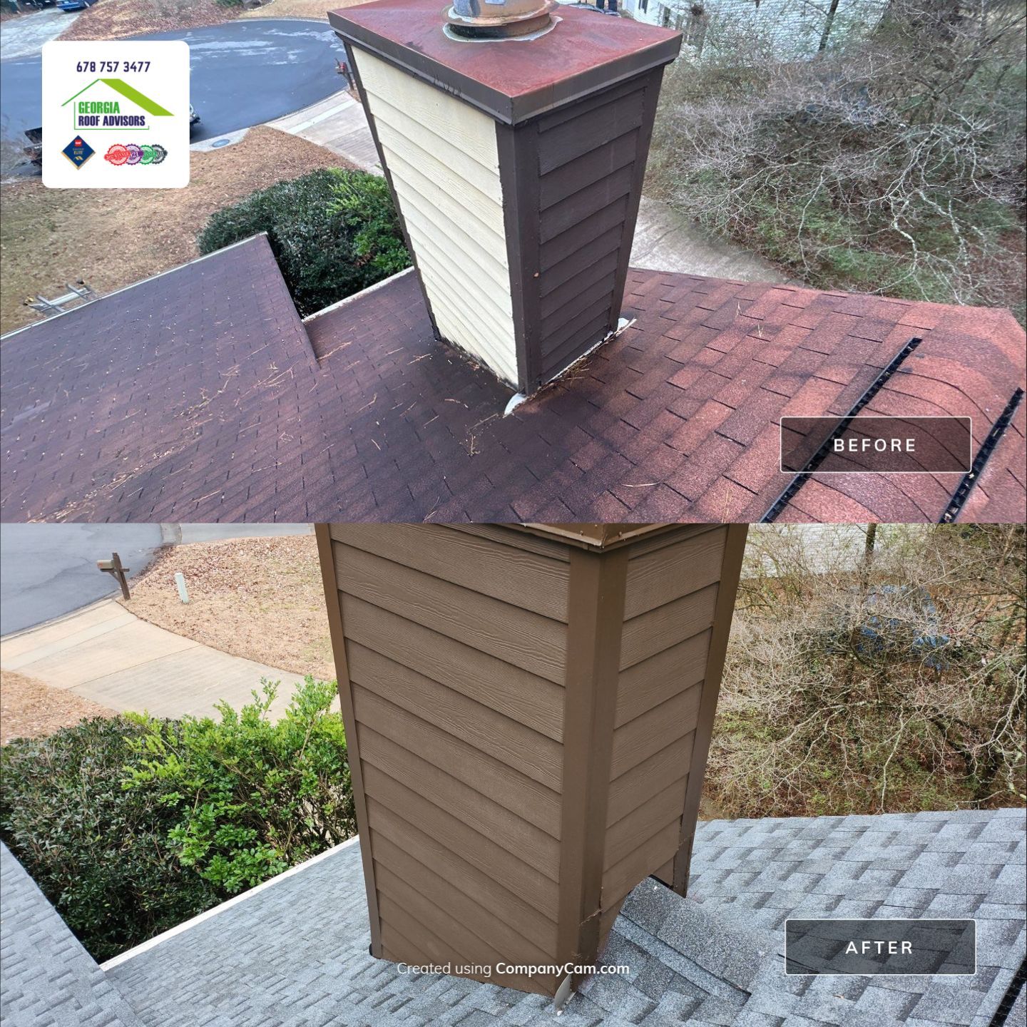 Chimney Repair and Cricket Installation by Georgia Roof Advisors