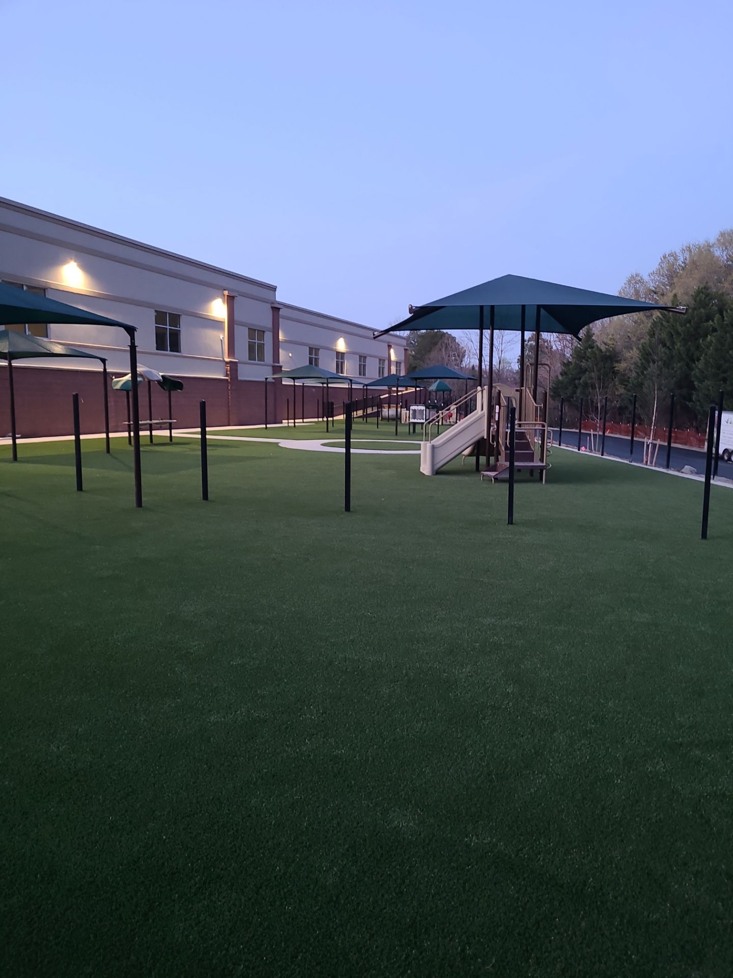 KinderCare Playground Turf and Custom Athletic Striping in Fredericksburg by Southwest Greens Midwest