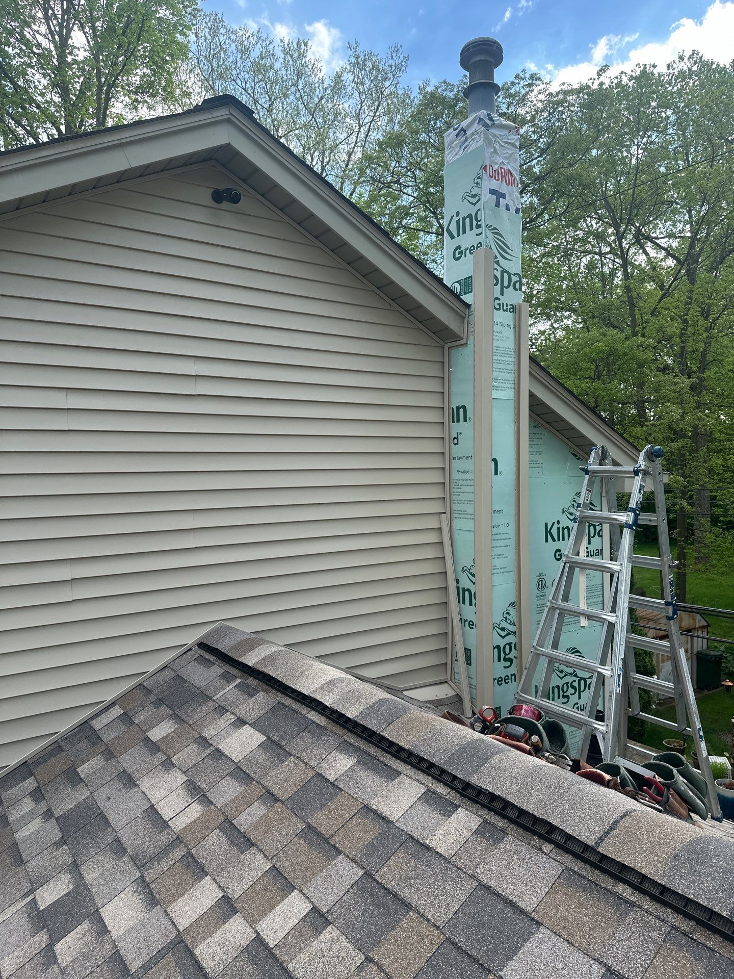 Roof Replacement using Owens Corning Sand Dune by 180 Contractors