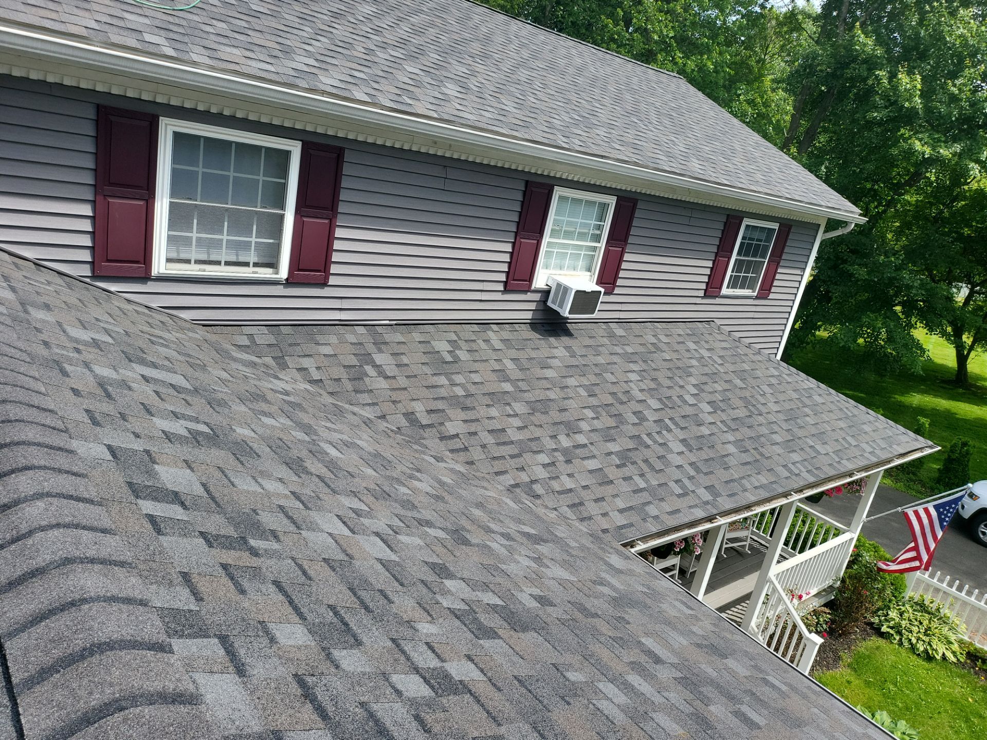 Residential Roofing Installation using Owens Corning TruDefinition Duration AR - Williamsburg Gray by A Plus Exterior