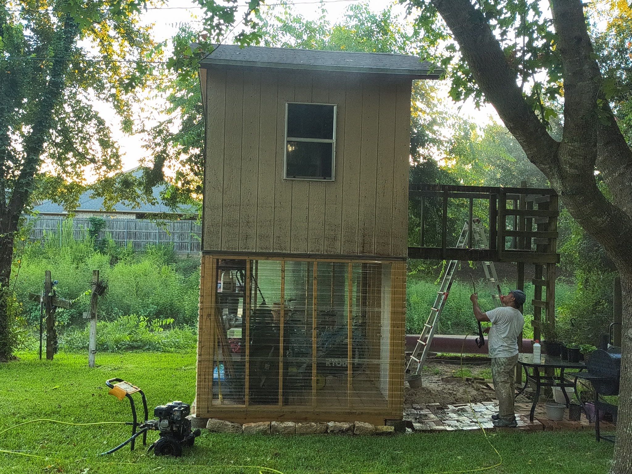 Exterior Painting in Tyler, TX | From Cracked Paint to Calming Gray & White by Quality Coats Painting