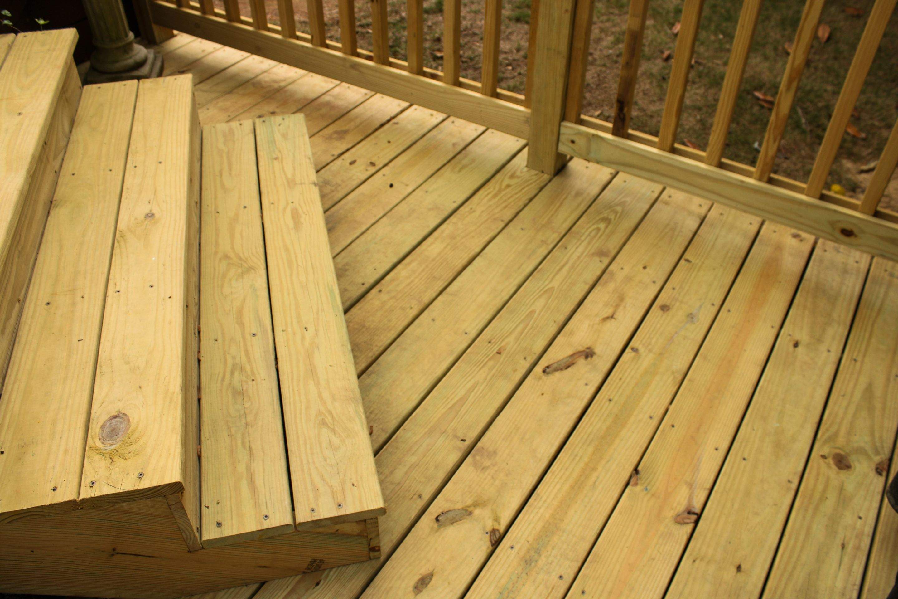 Wood Deck Resurface with Privacy Wall in Buckhead, GA by Nelson Exteriors