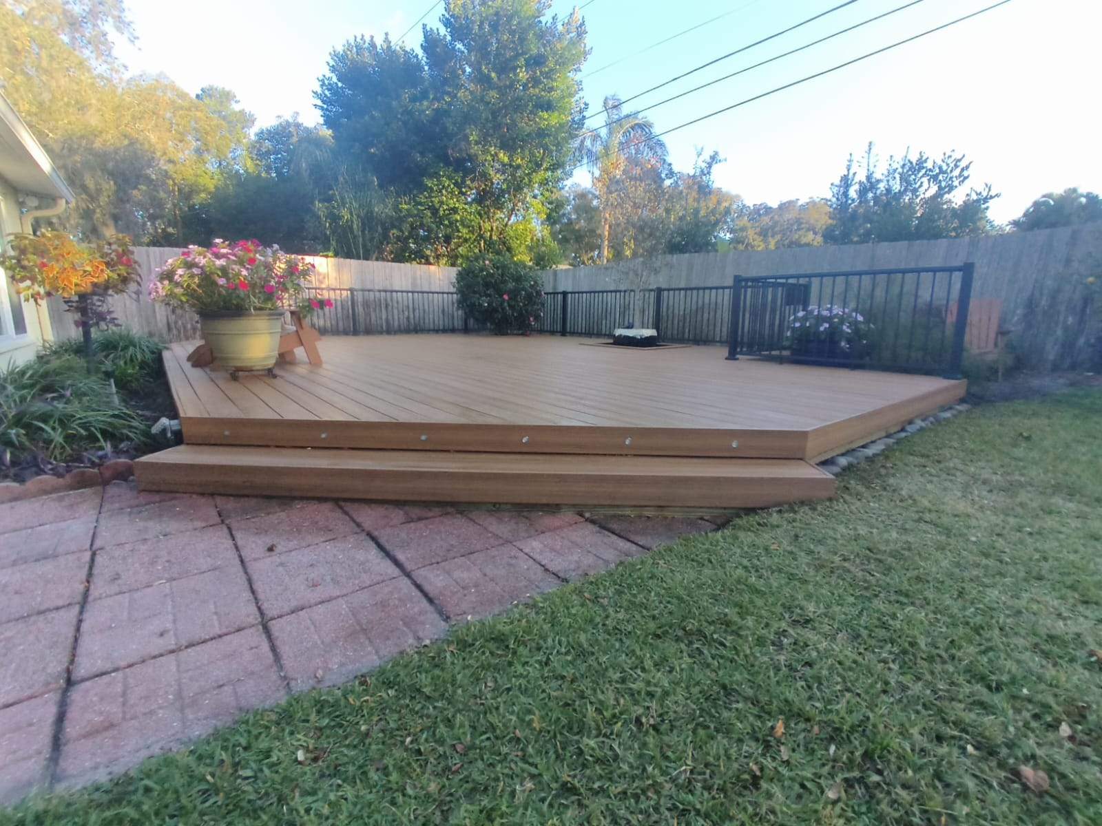 Luxury Multi-Level Deck | Deckorators Voyage Mineral-Based Composite by Orlando pergolas 